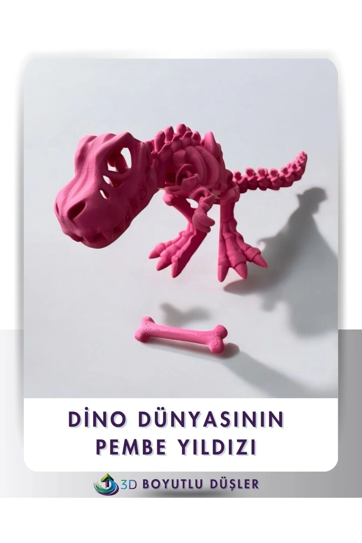 S🦖 3D Baskı Hareketli T-Rex Dinozor Oyuncak | 30 cm El Yapımı Eklemleri Oynayan Dekoratif Figür