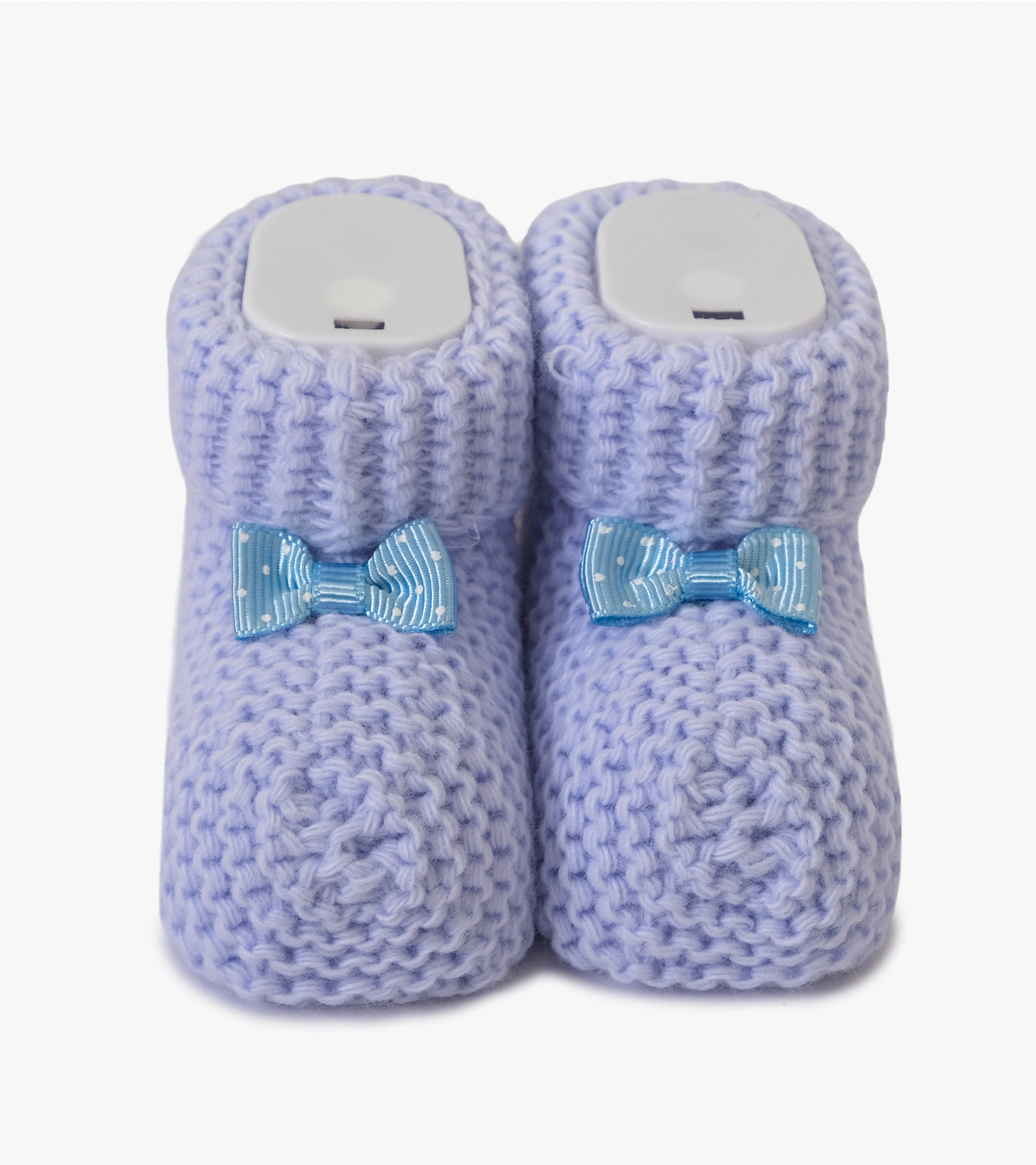 Örme Bebek Patiği - Mavi