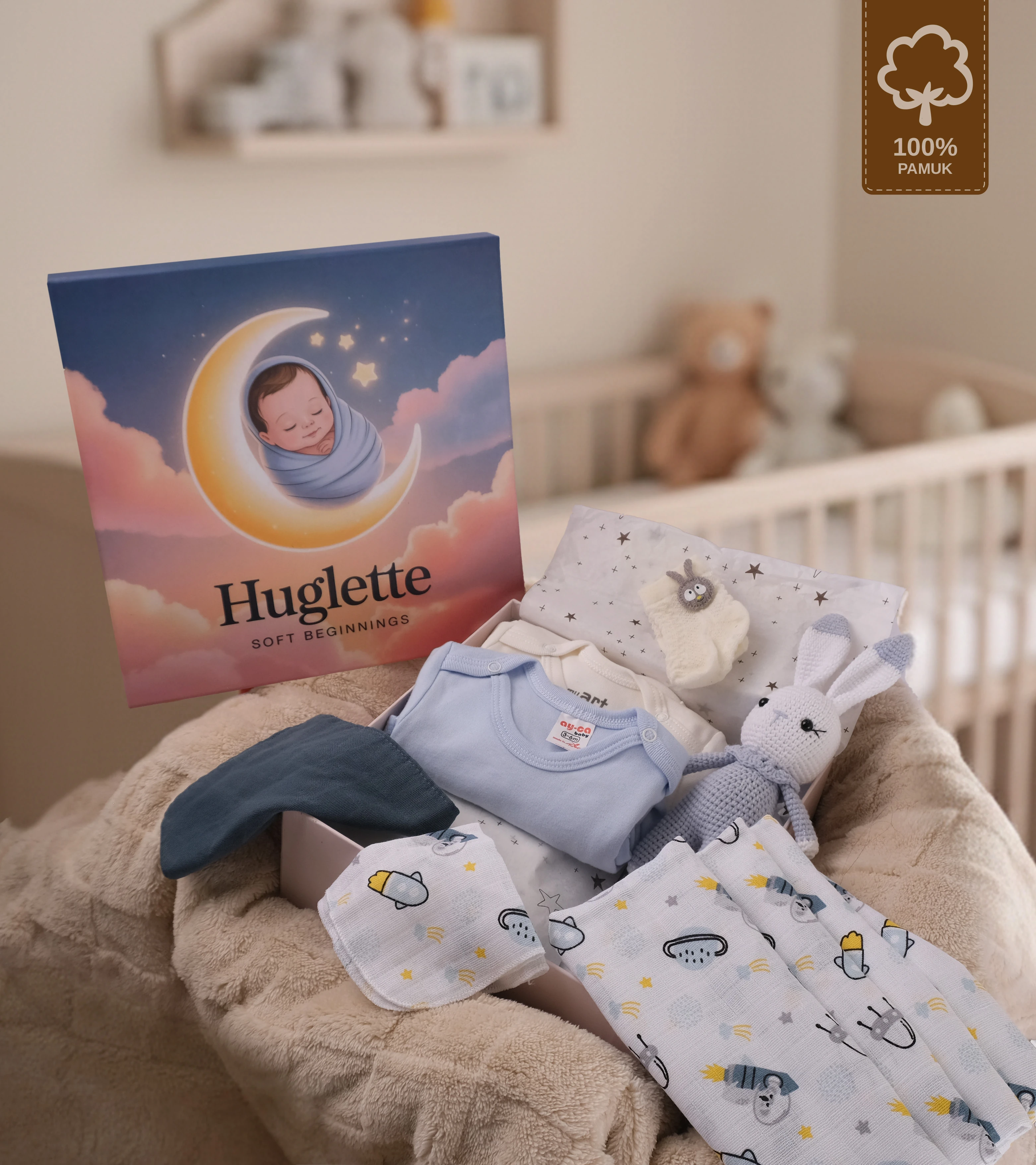 Nova Yenidoğan Erkek Bebek Hediye Kutusu