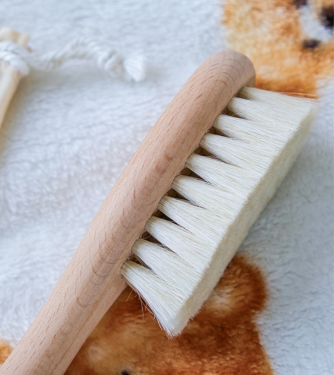 %100 Doğal Keçi Kılı Bebek Saç Fırçası