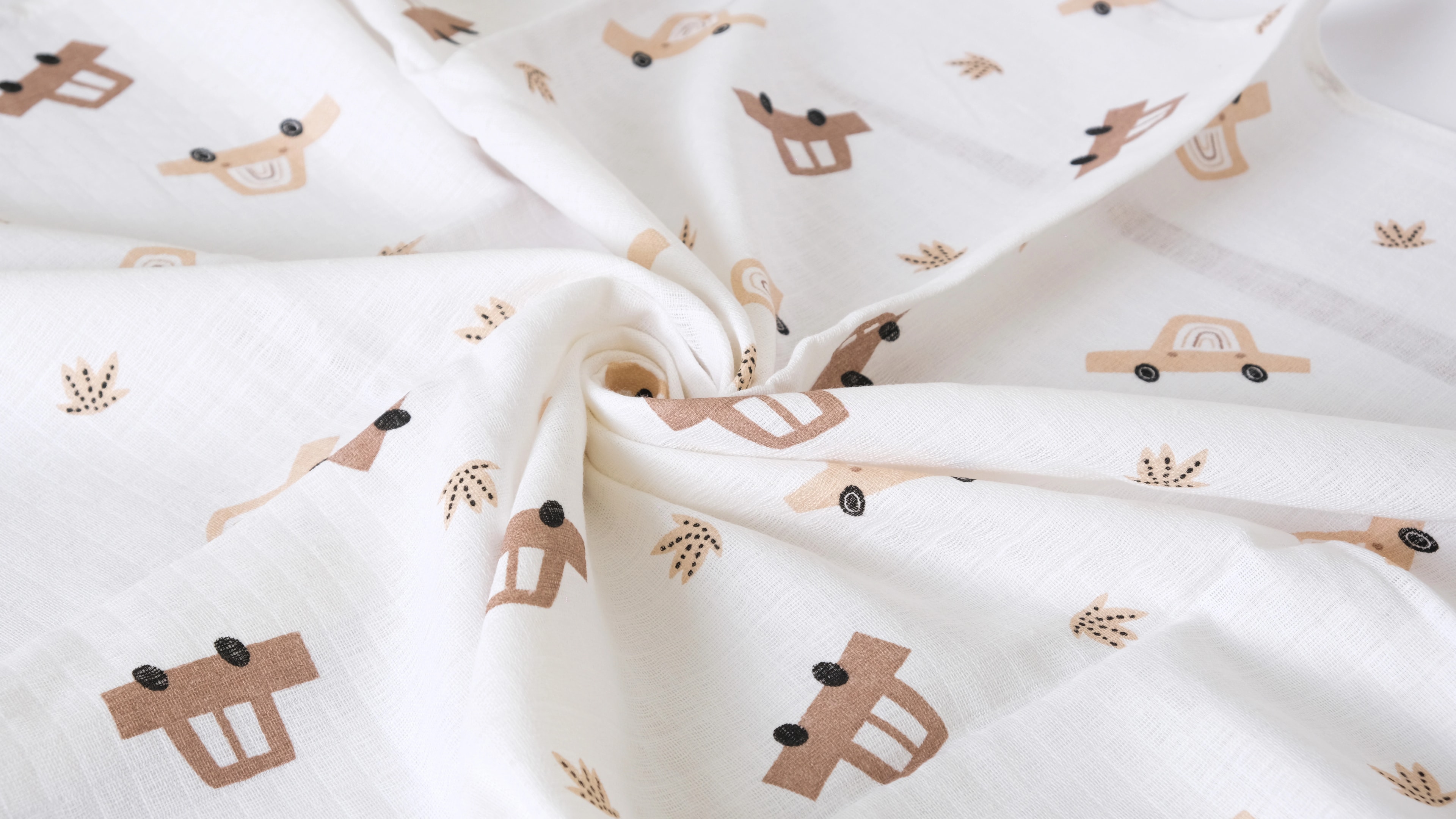 Desenli Müslin Bebek Örtüsü