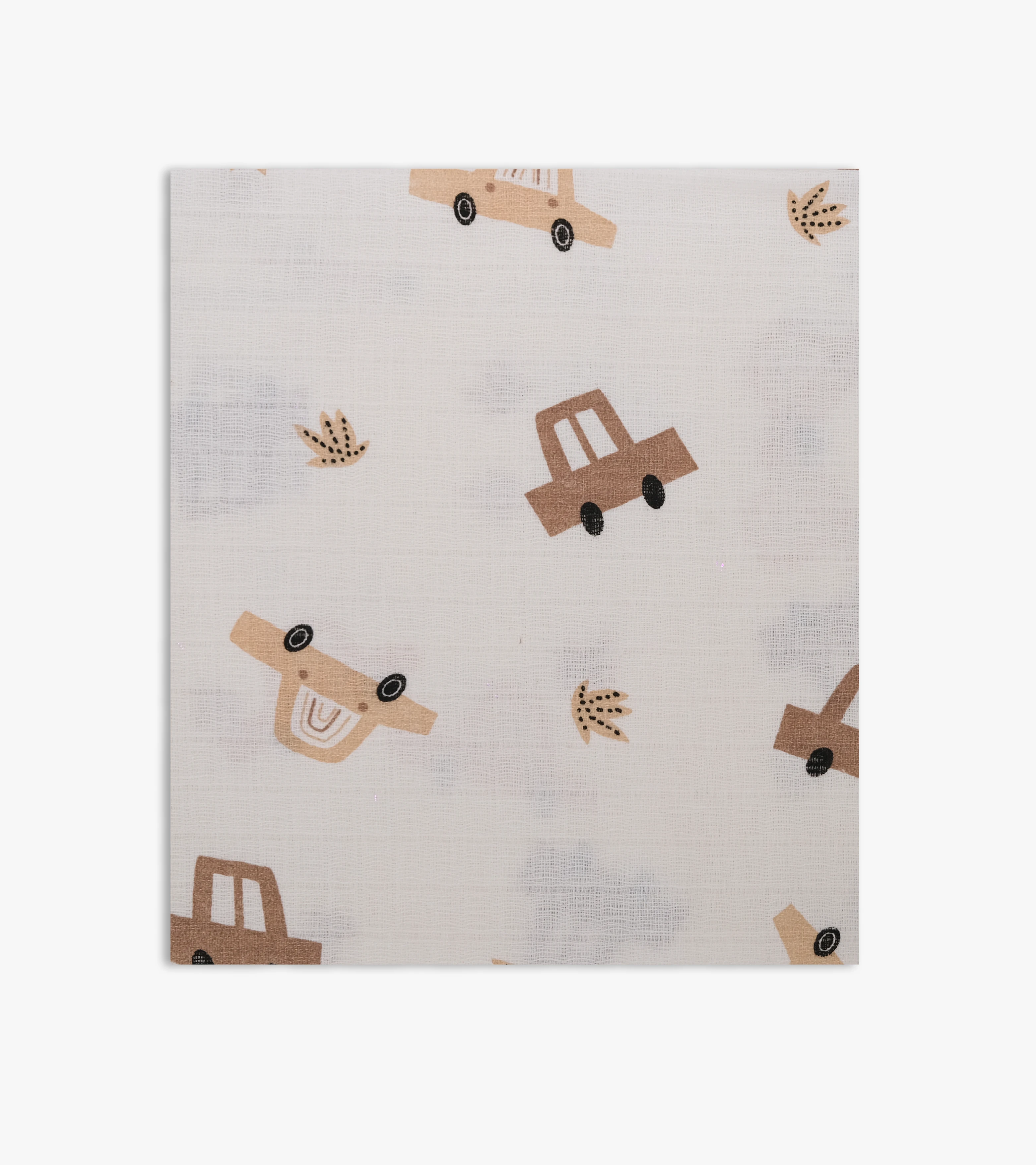 Desenli Müslin Bebek Örtüsü - Araba