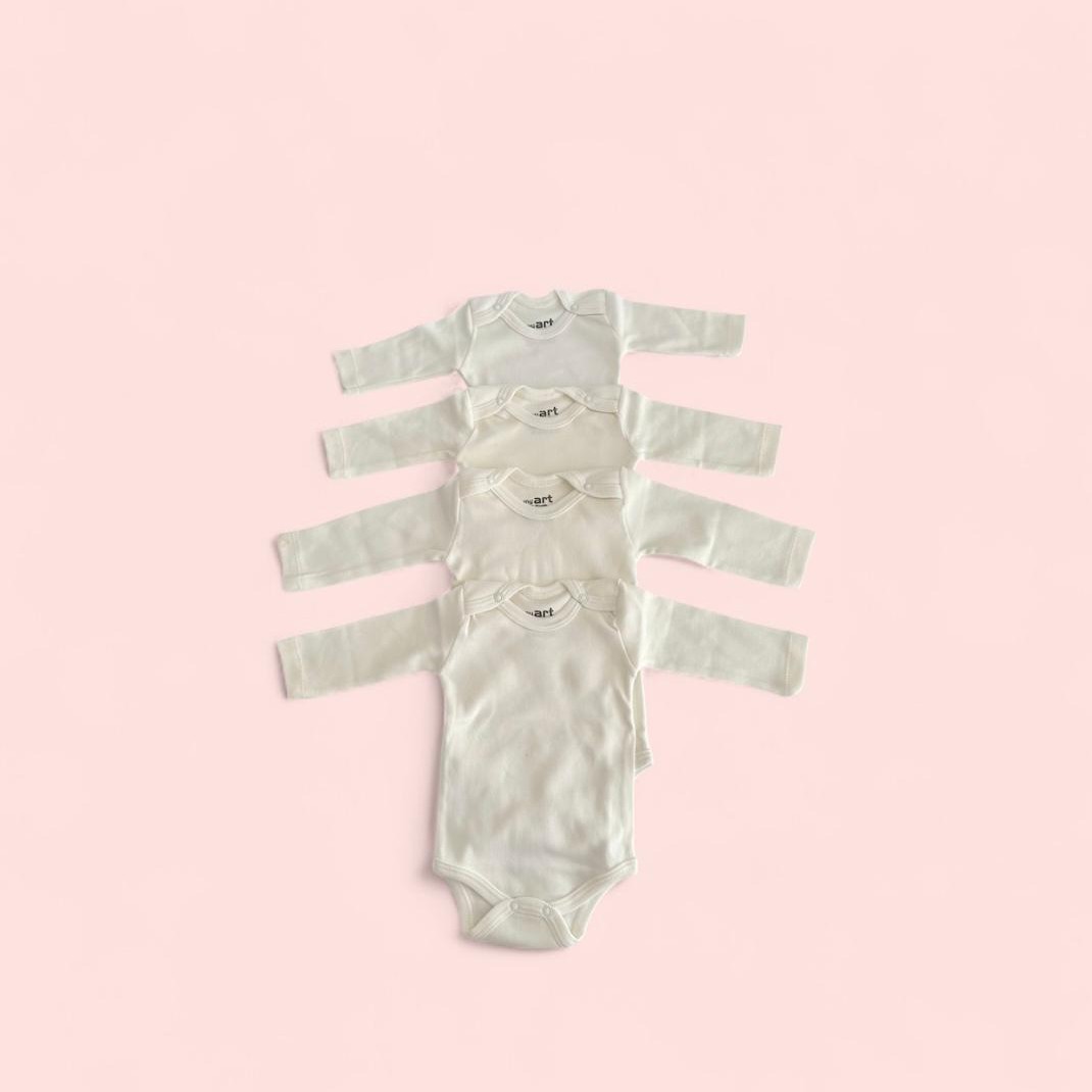 Unisex Bebek 4'lü Uzun Kol Body