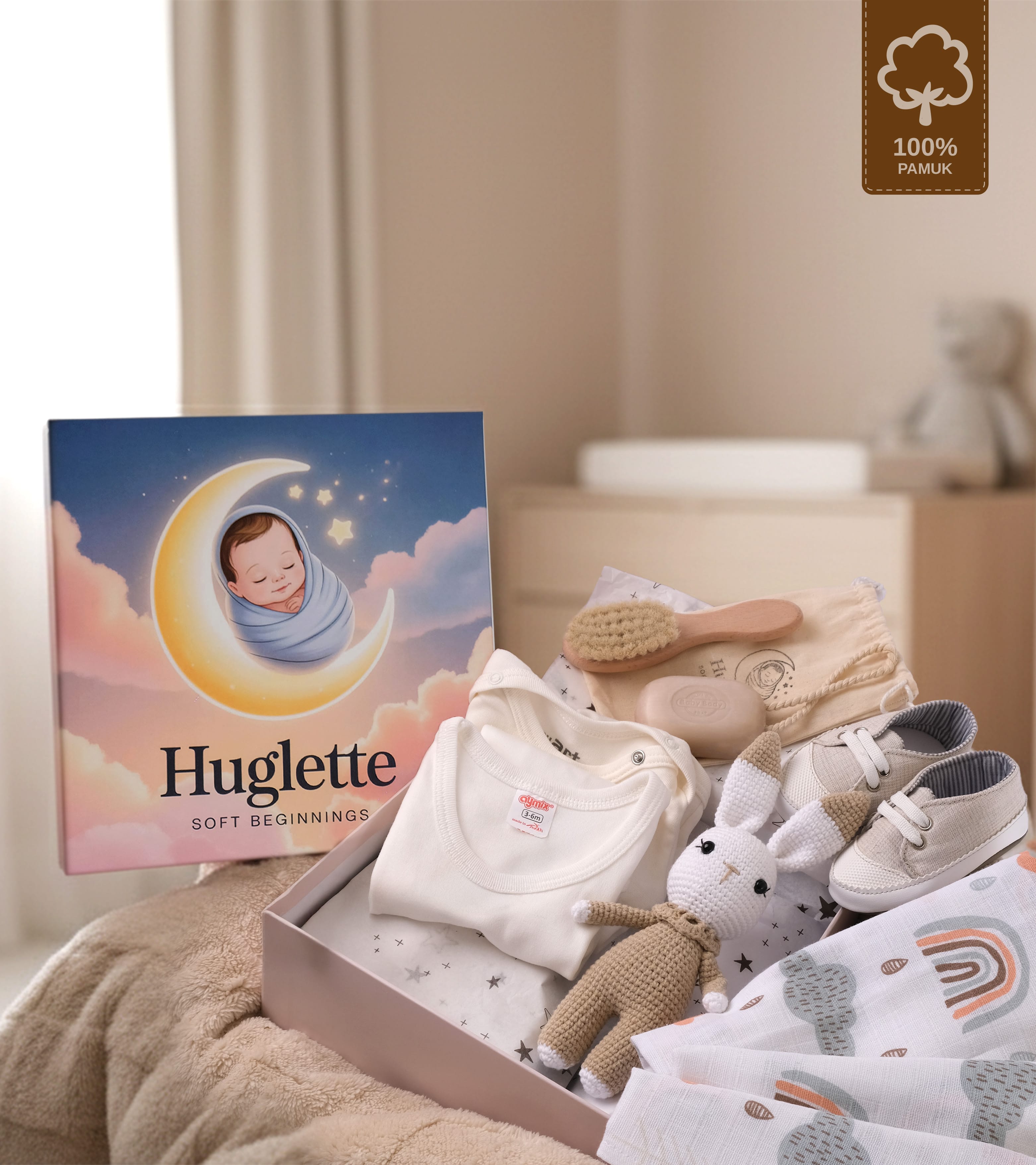 Luna Yenidoğan Unisex Bebek Hediye Kutusu