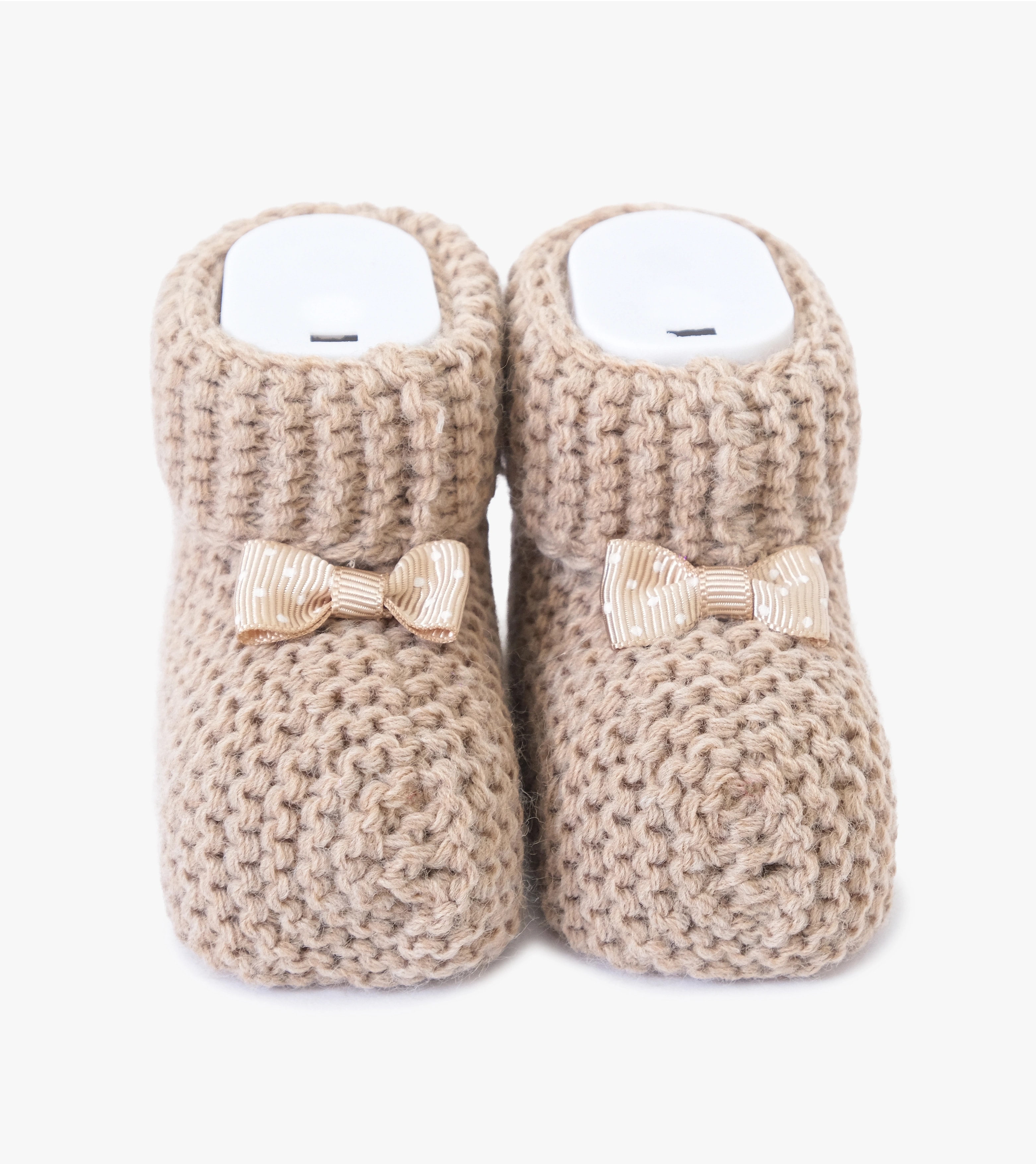 Örme Bebek Patiği - Kahverengi