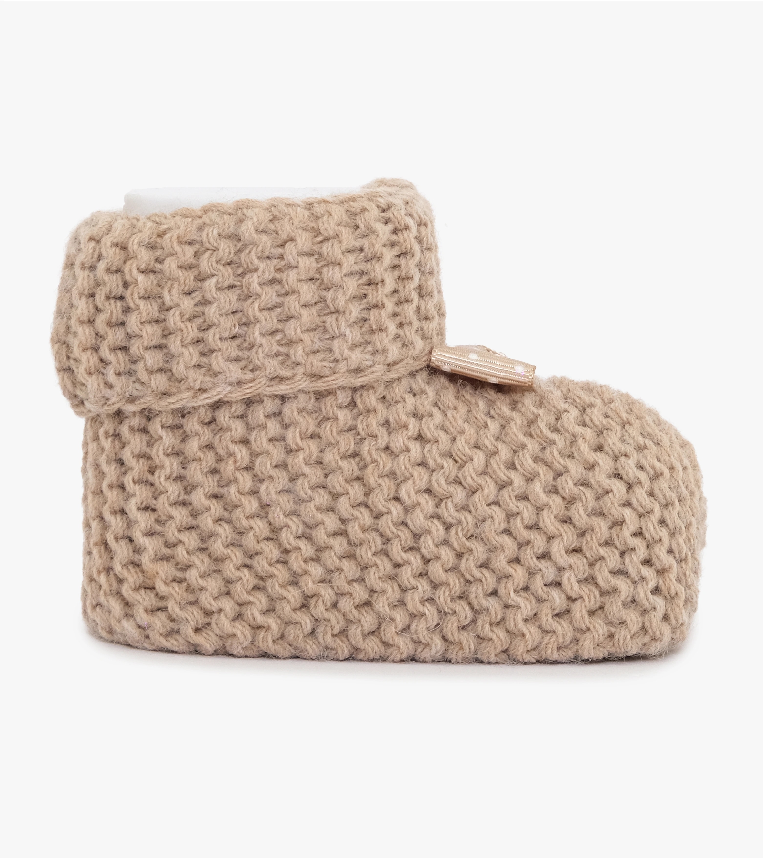 Örme Bebek Patiği - Kahverengi