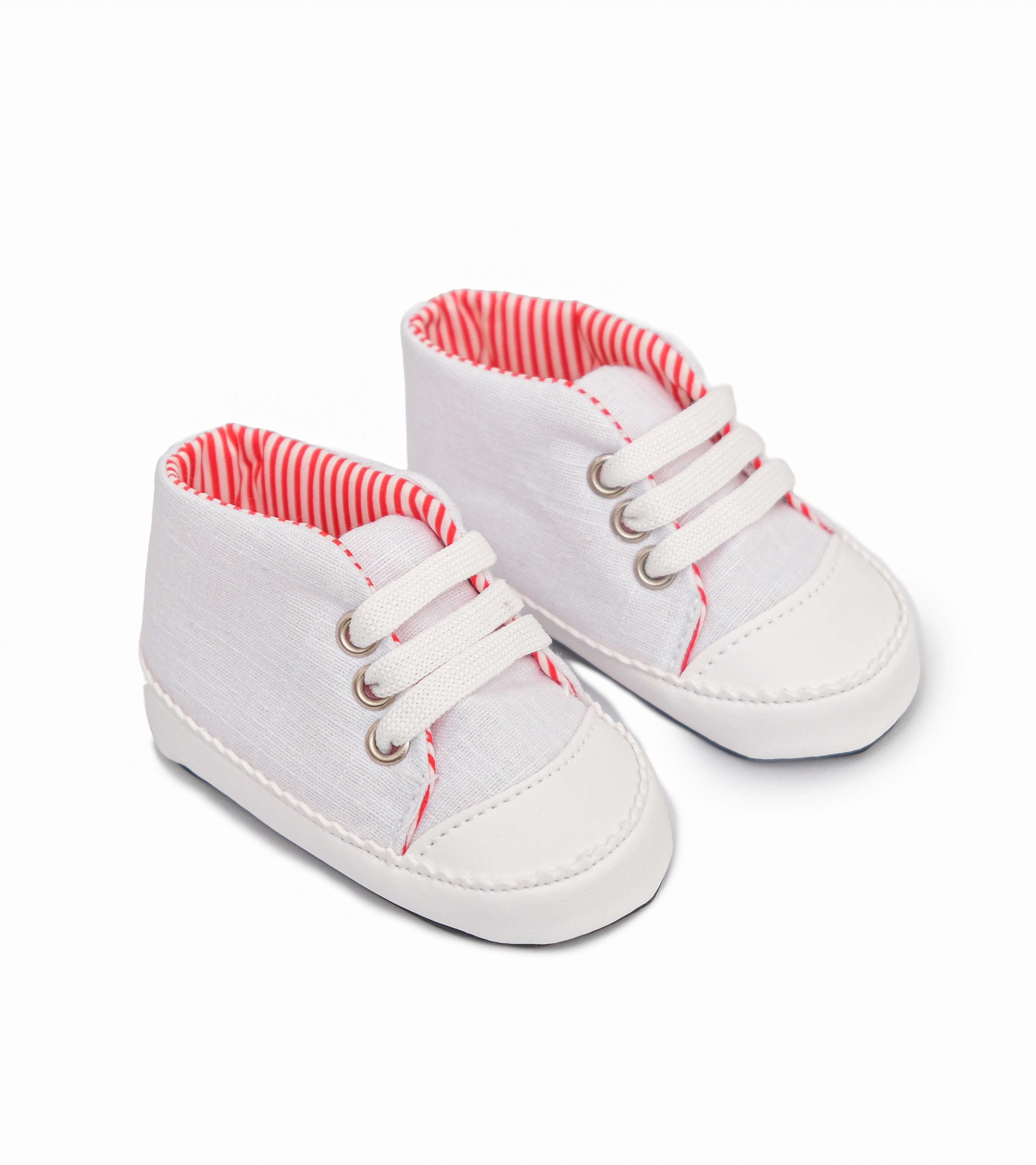 İlk Adım Ayakkabısı - Kırmızı Beyaz Çizgili