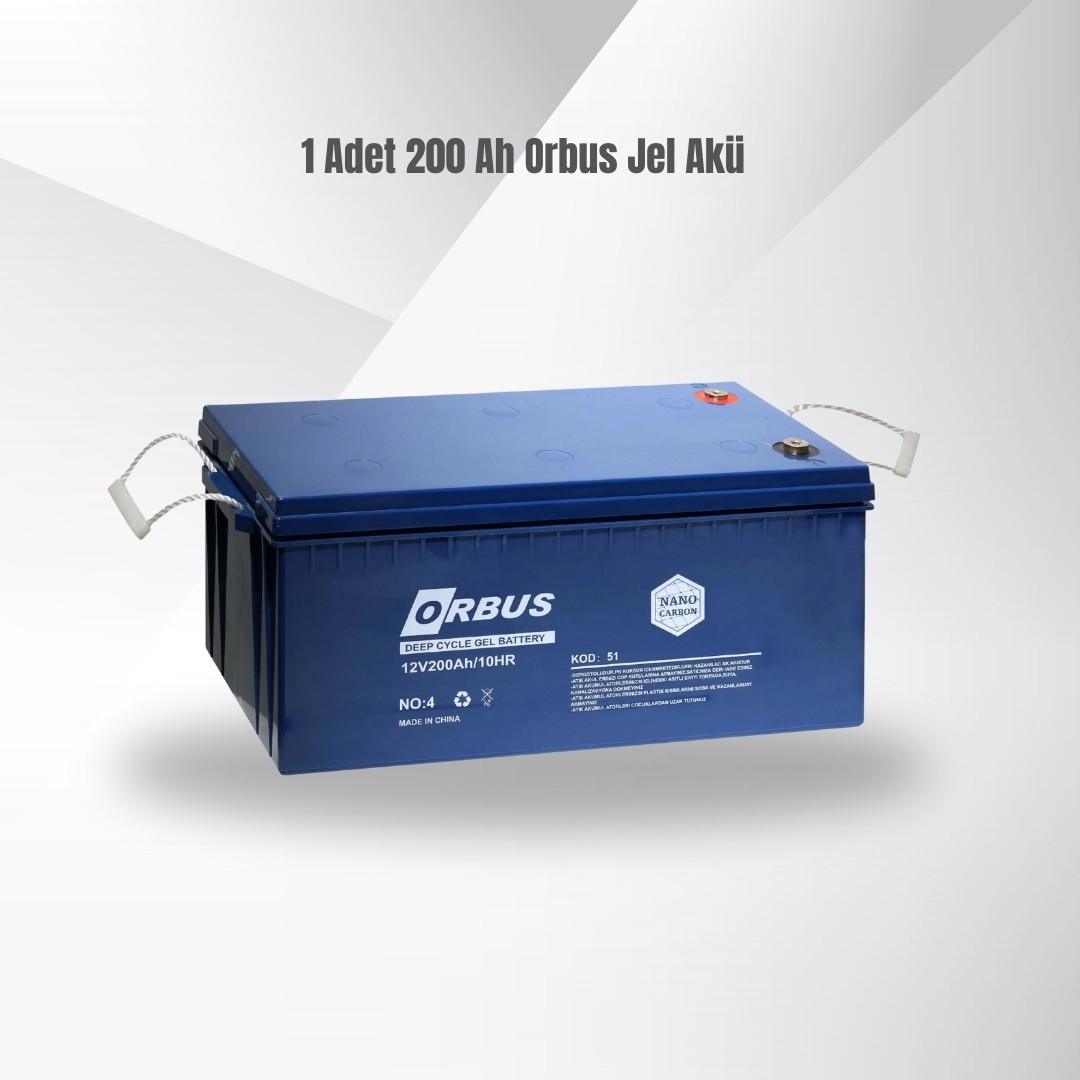 EKO Bağ Enerji Paketi – 440W Güneş Paneli + 200Ah Jel Akü + 1kW Akıllı İnverter