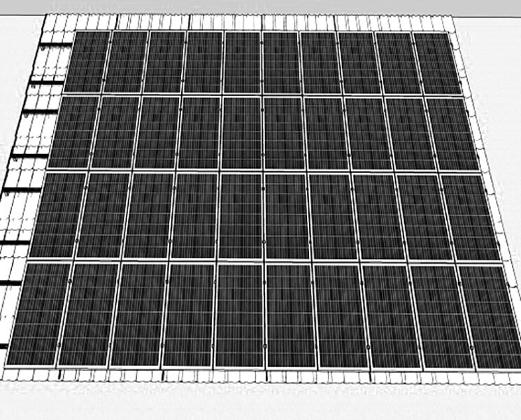 Shingle Tipi Çatı Montaj Kiti - 40 Güneş Paneli Dikey Dizilim / Uzun Ray