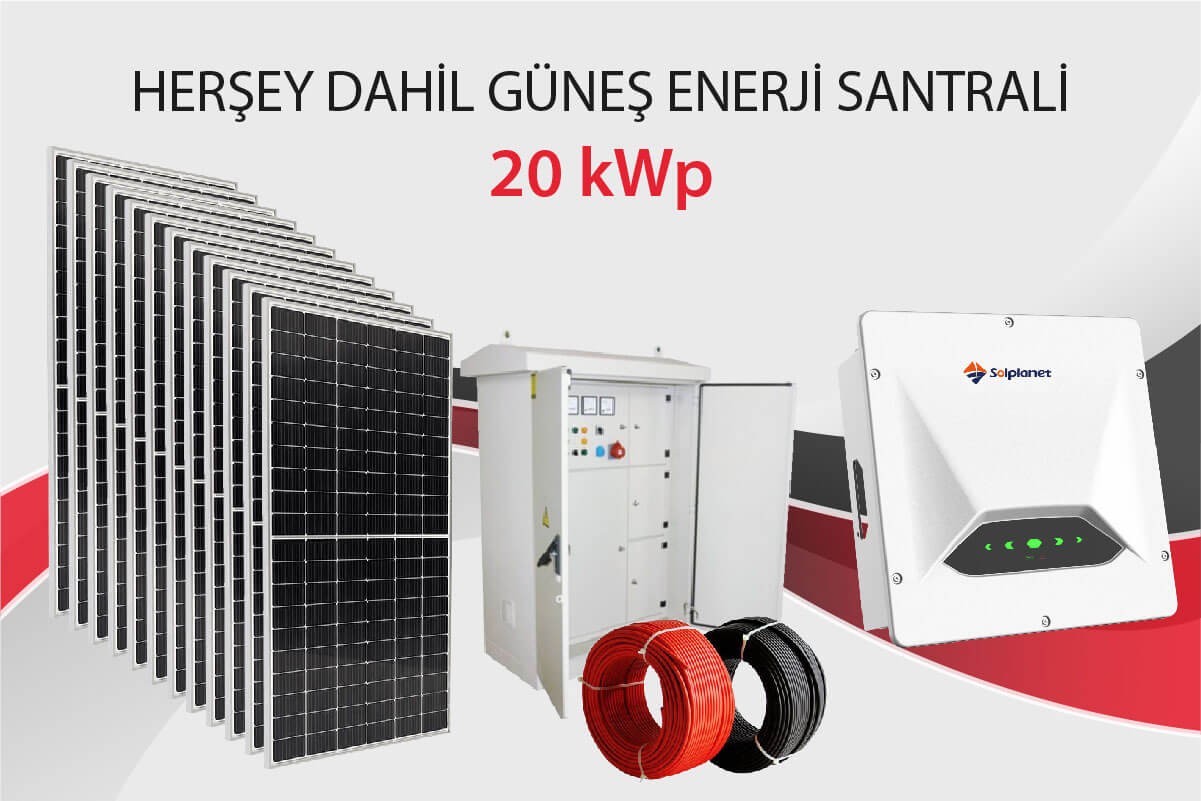 20 kWp Kurulu Güçte Güneş Enerji Santrali - Şebekeye Satışlı