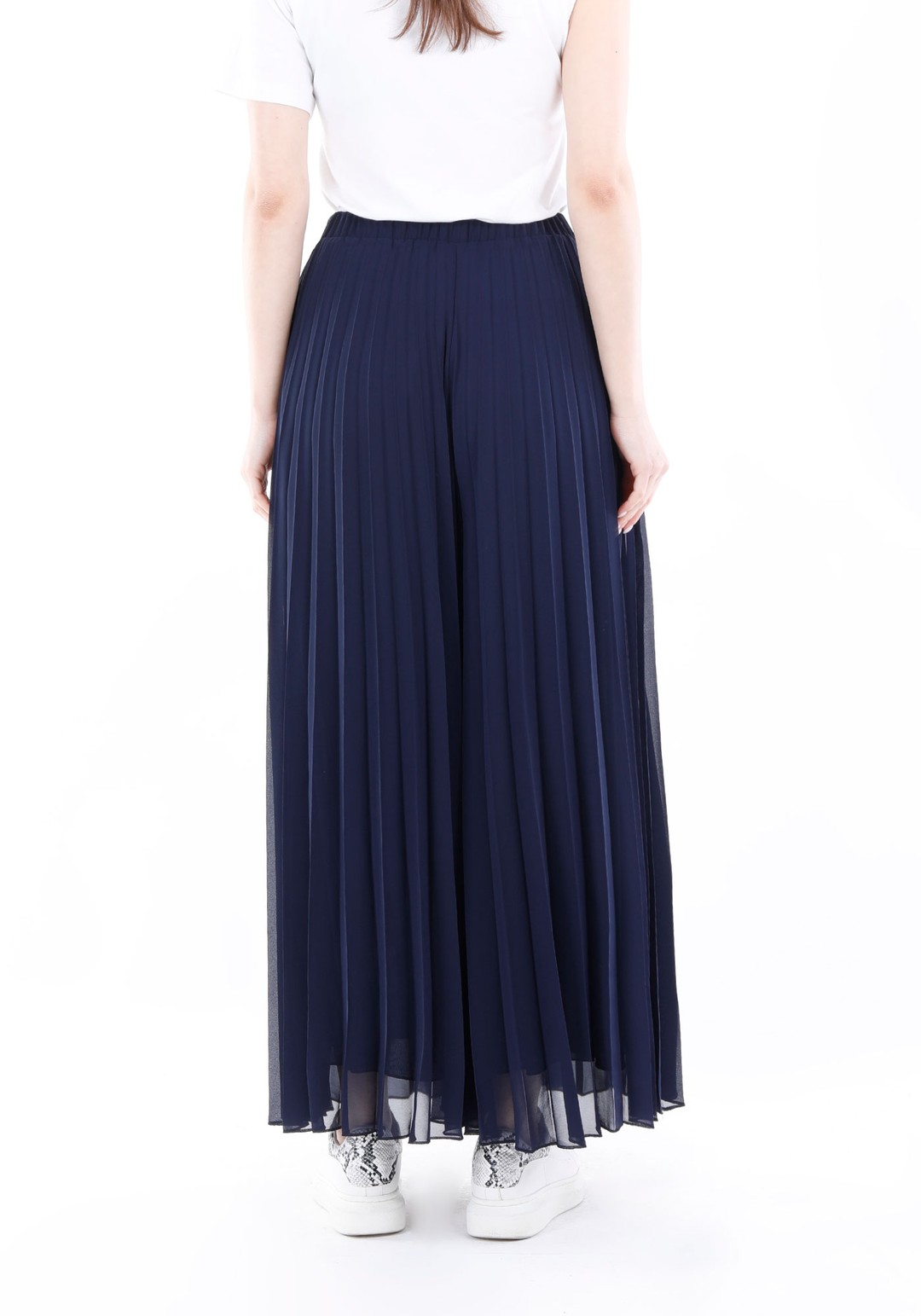pileli şifon detay pantalon