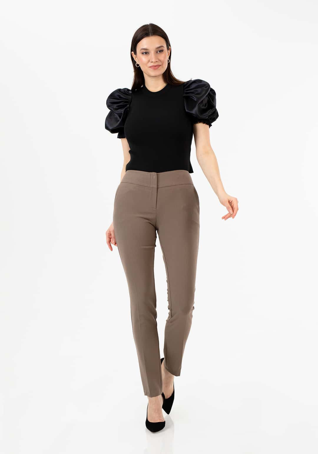 NORMAL BEL DAR PAÇA CEPLİ KLASİK PANTOLON