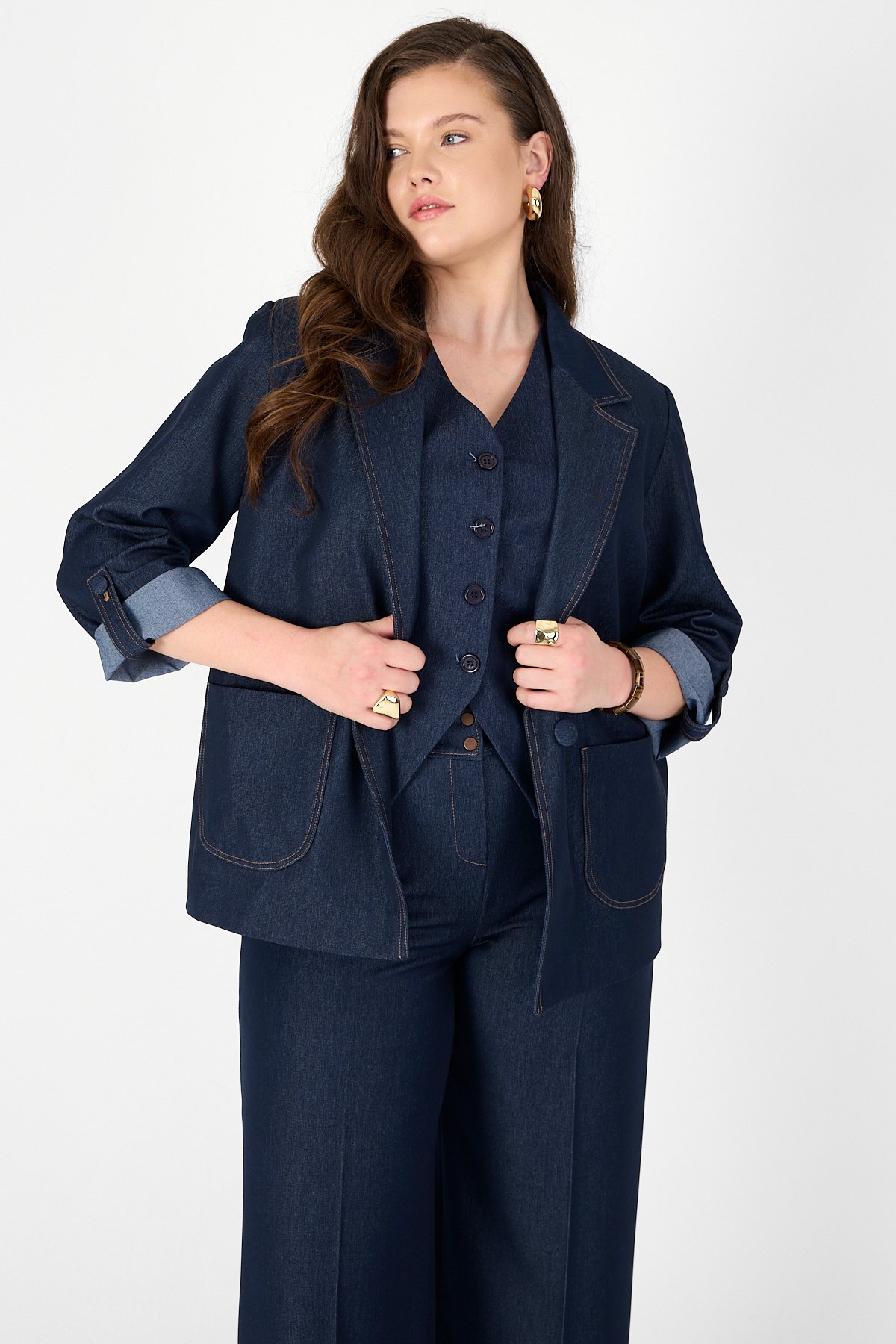 PREMİUM DENİM BLAZER CEKET