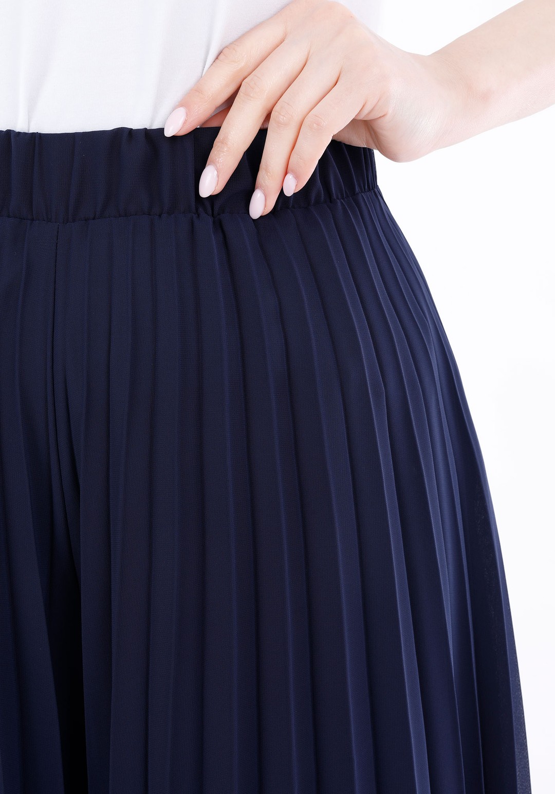 pileli şifon detay pantalon