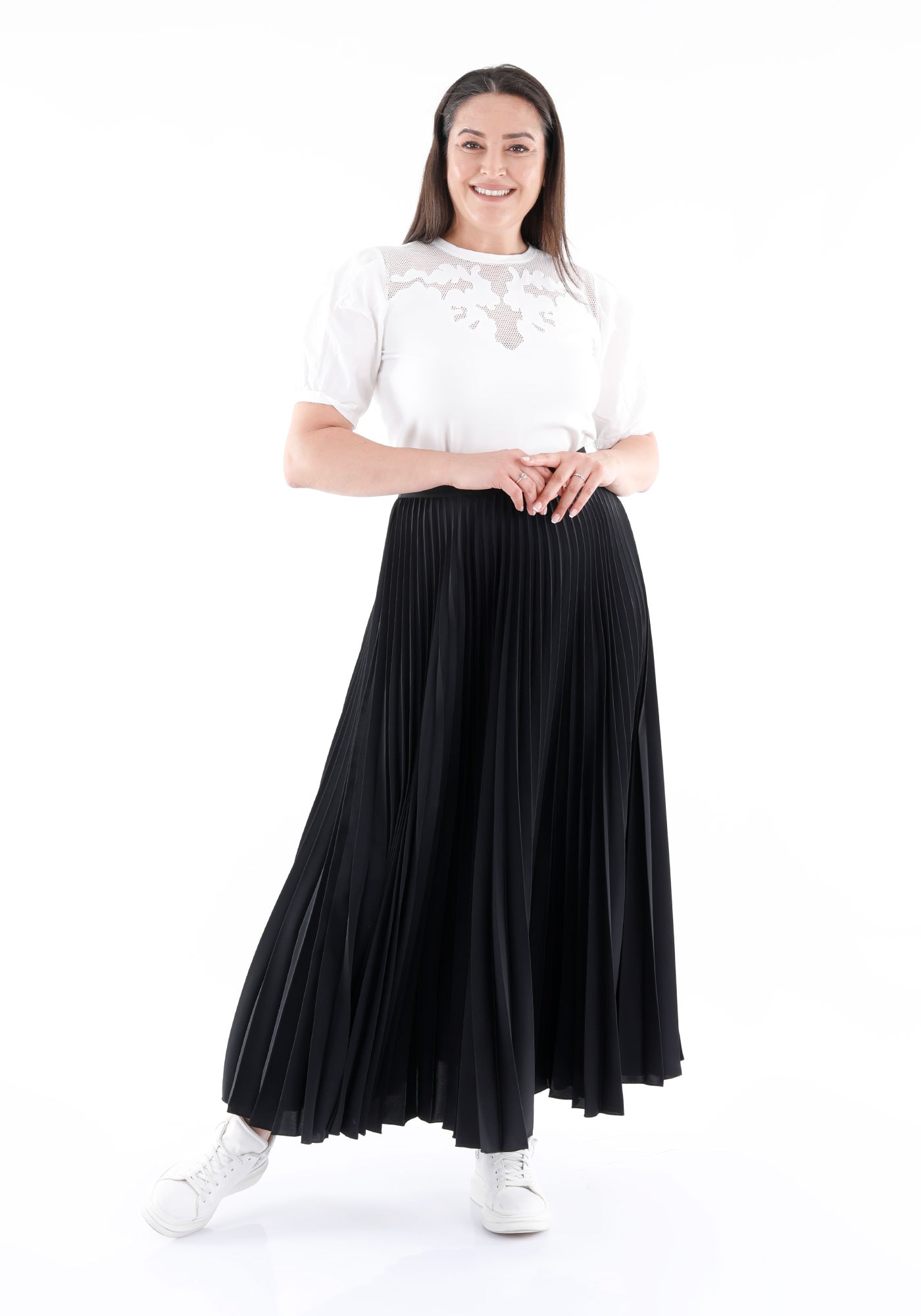 Maxi Boy Pliseli Etek