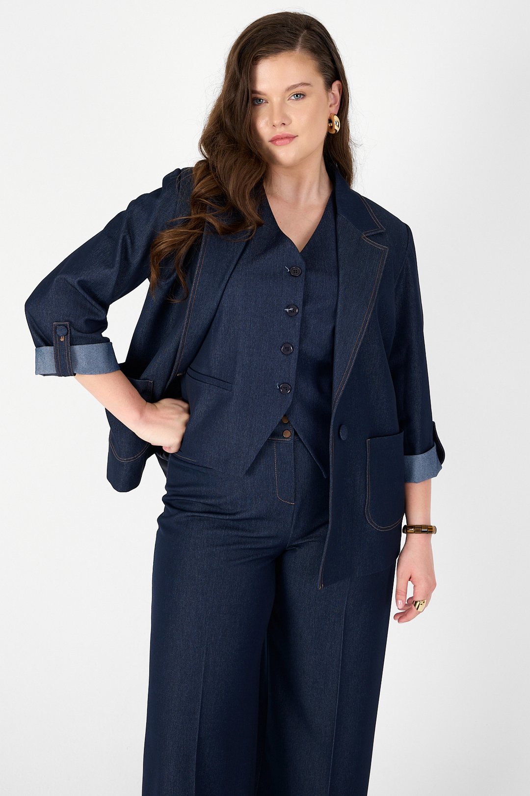 PREMİUM DENİM BLAZER CEKET