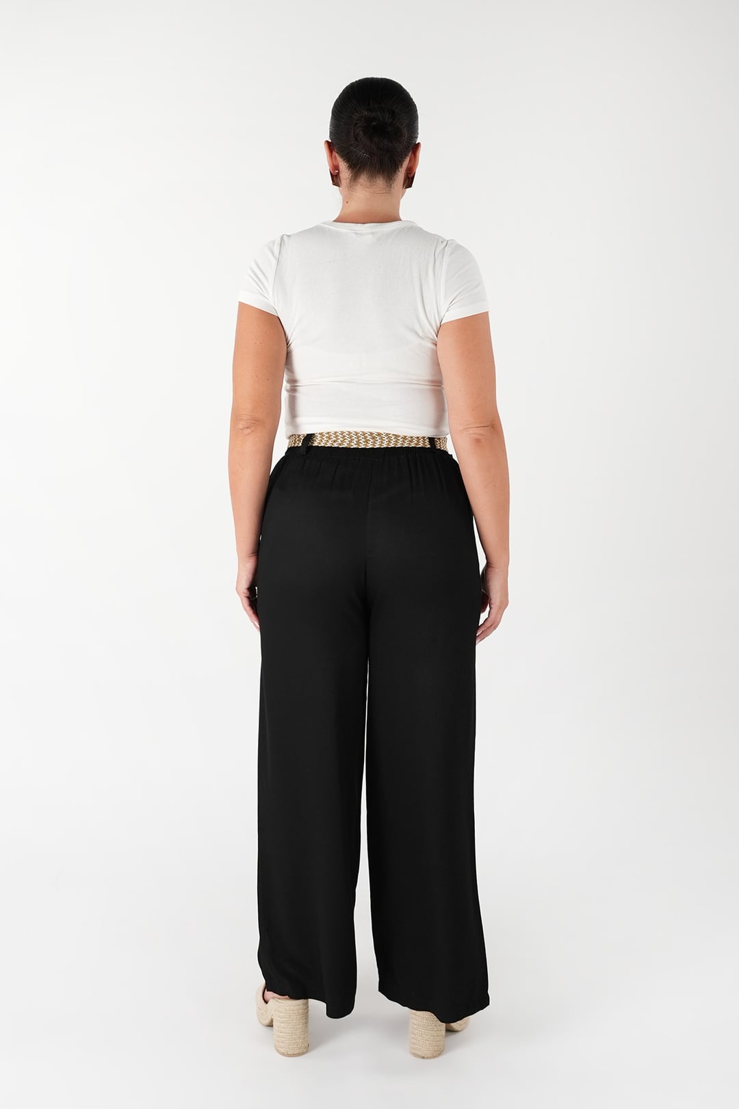 BELİ LASTİKLİ İNCE VİSKON PANTOLON