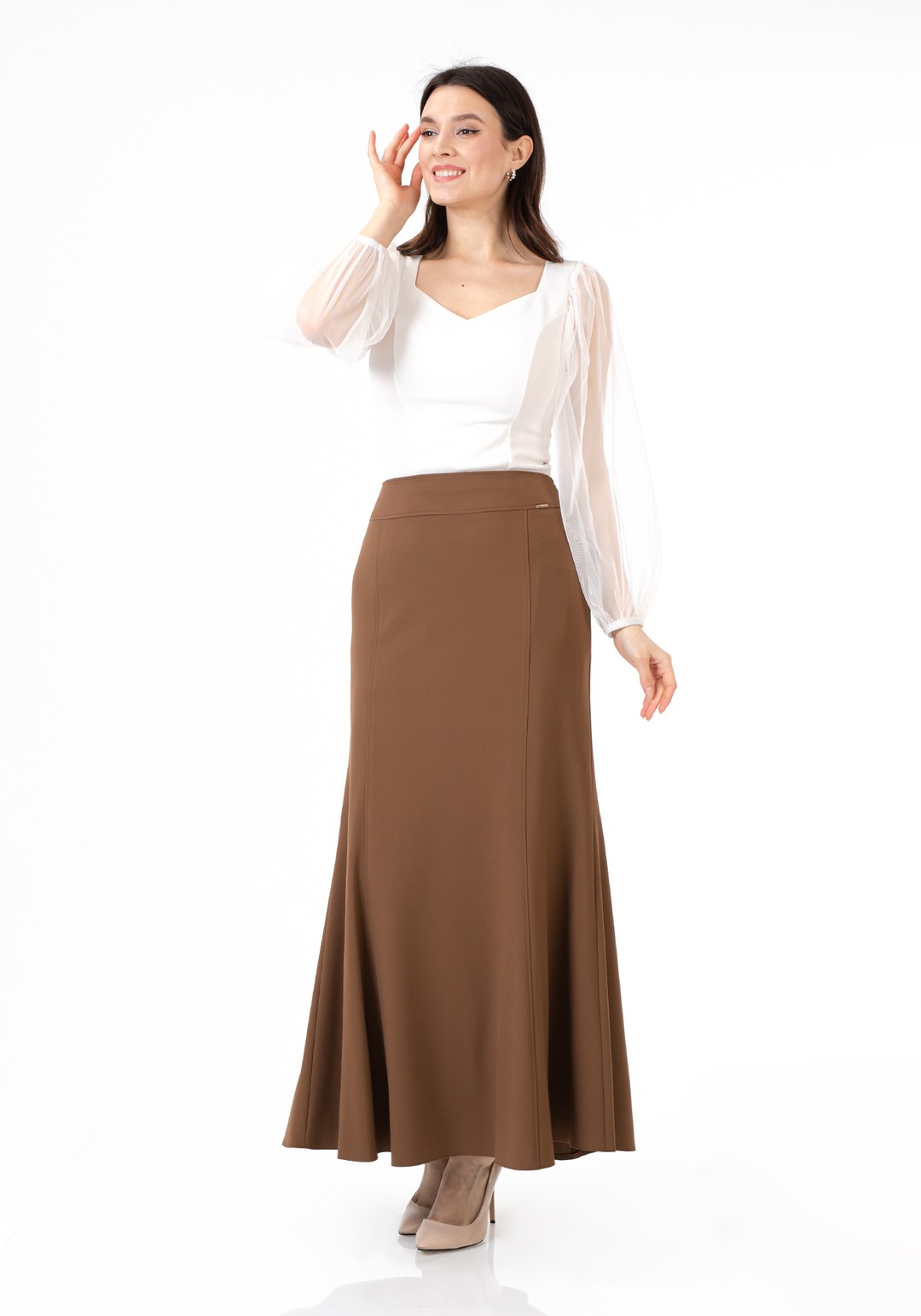Mermaid-Style Maxi Skirt - CUPRIC