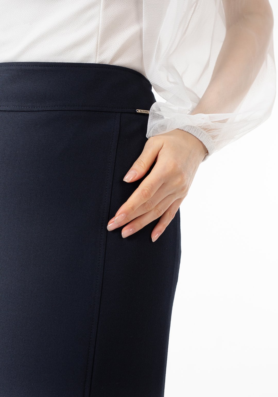 Mermaid-Style Maxi Skirt - NAVY BLUE