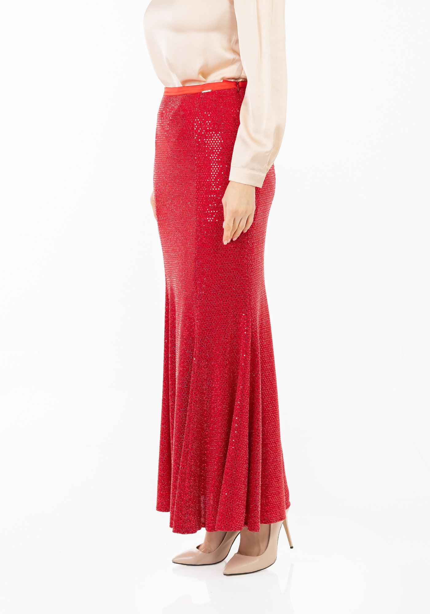 Maxi Classic Back-Slit Zipper Skirt
