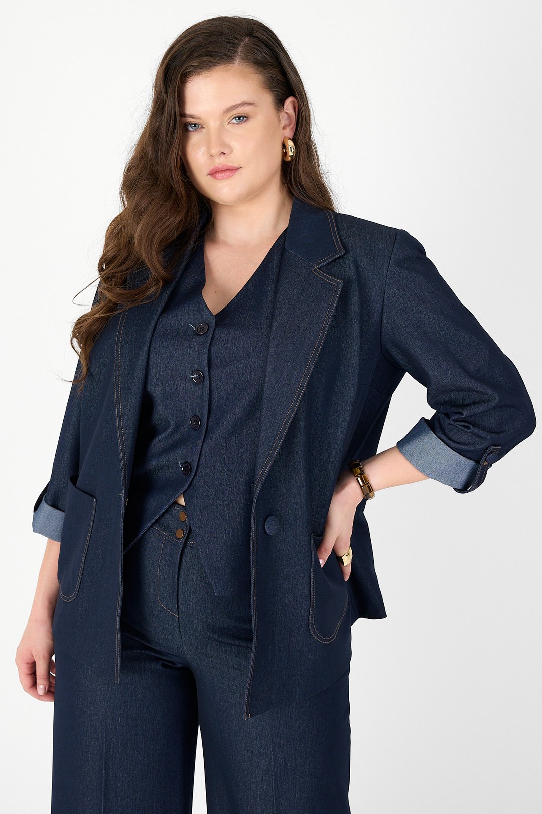 PREMİUM DENİM BLAZER CEKET