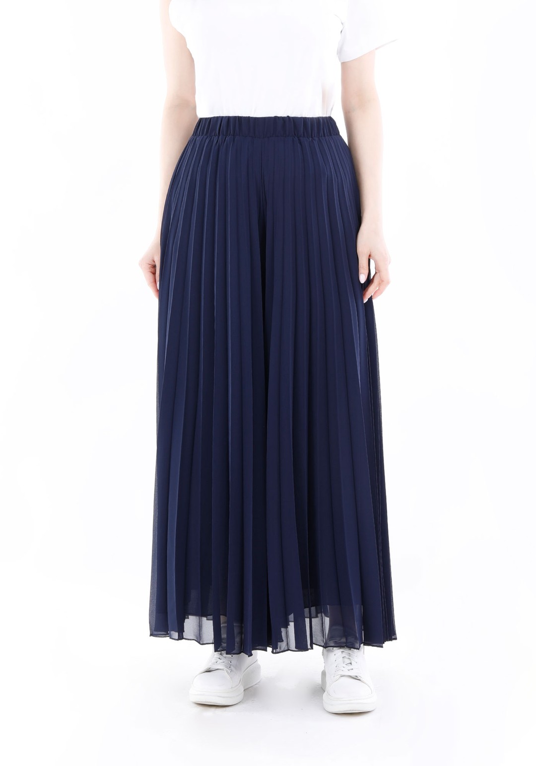 pileli şifon detay pantalon