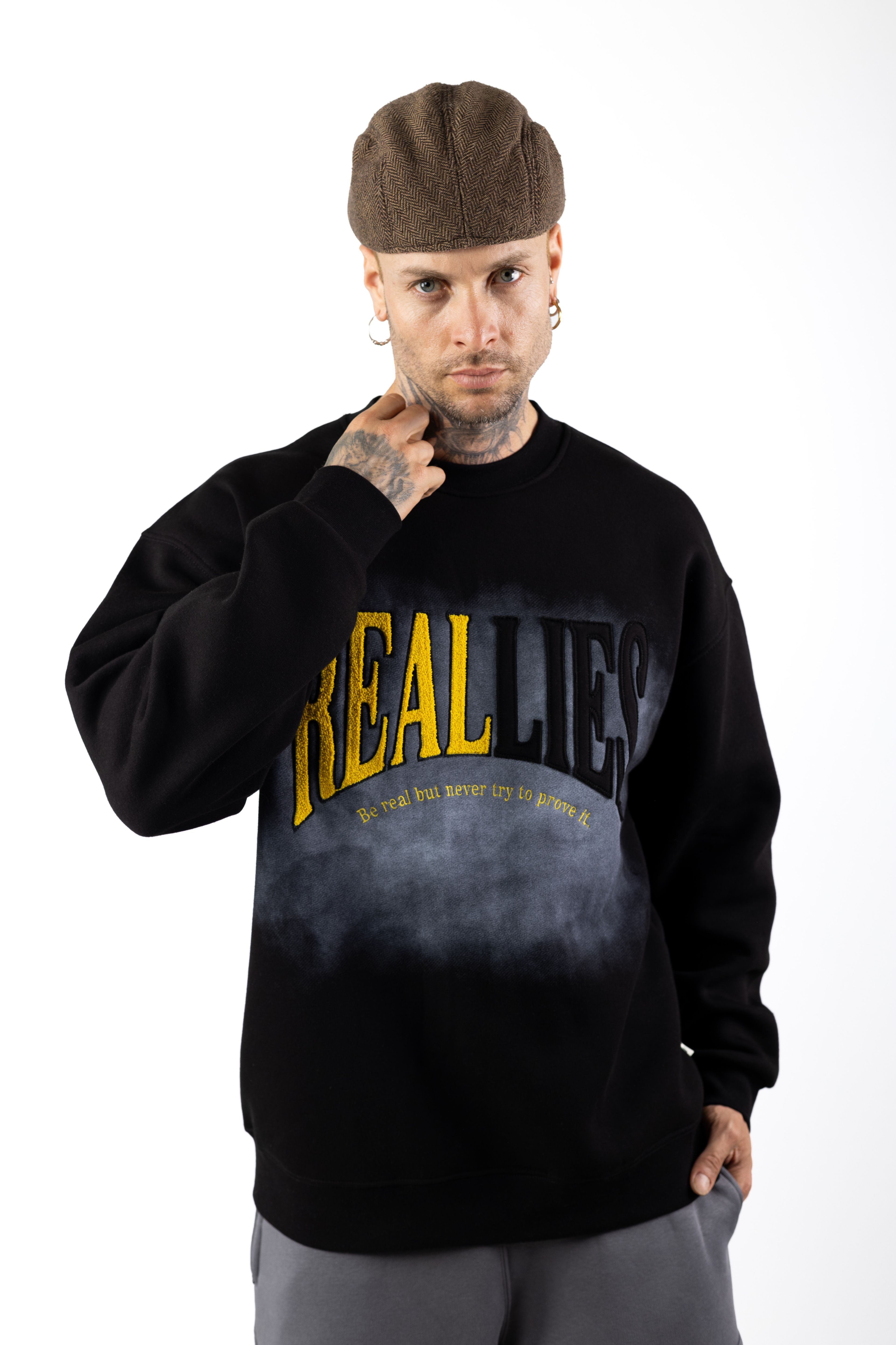 SAW/Reallies Nakış İşlemeli Oversized Sweatshirt 1035