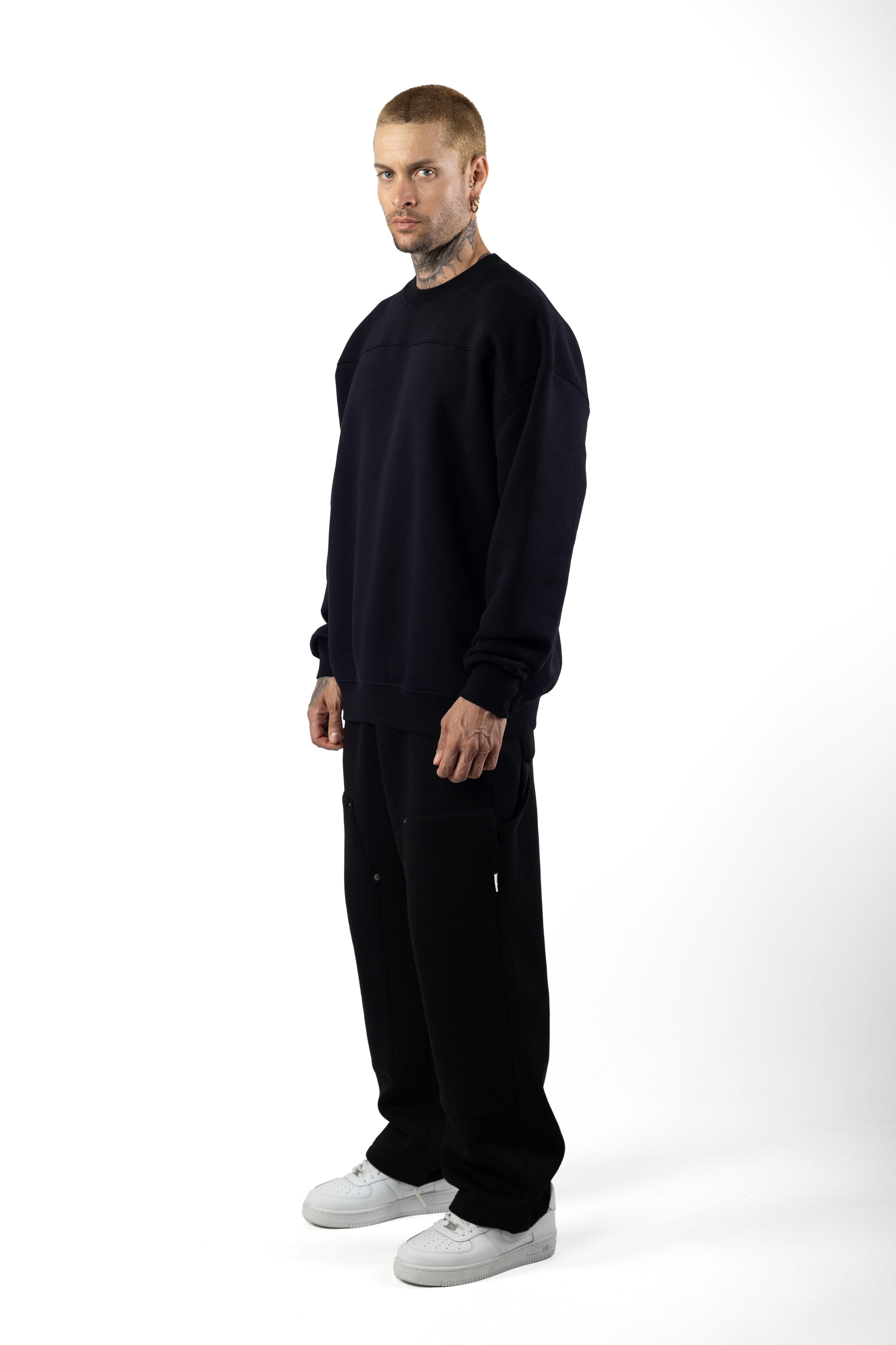 Arka Beden Baskılı Oversized Sweatshirt 1016