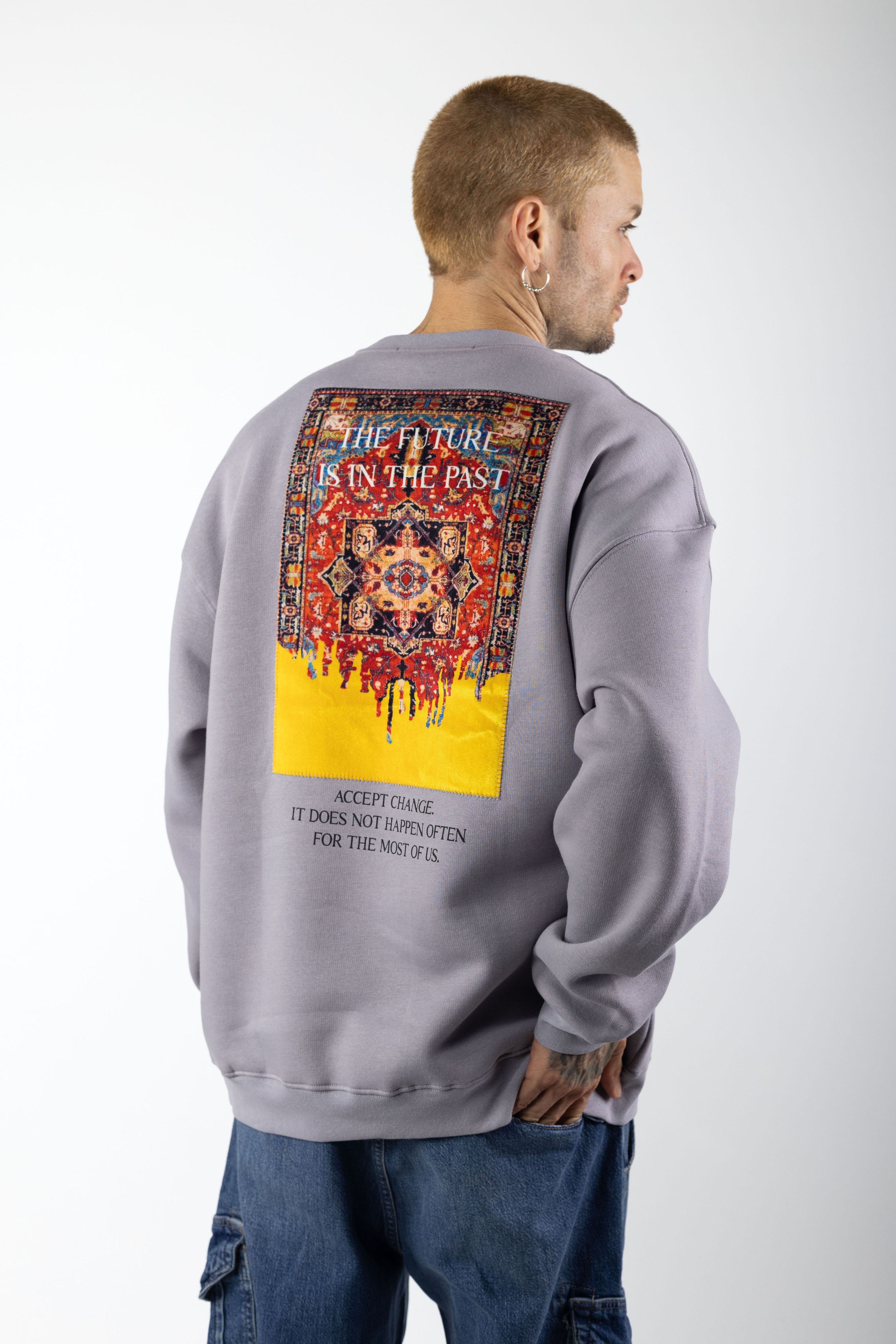 SAW/Future Baskılı Oversized Sweatshirt 1036