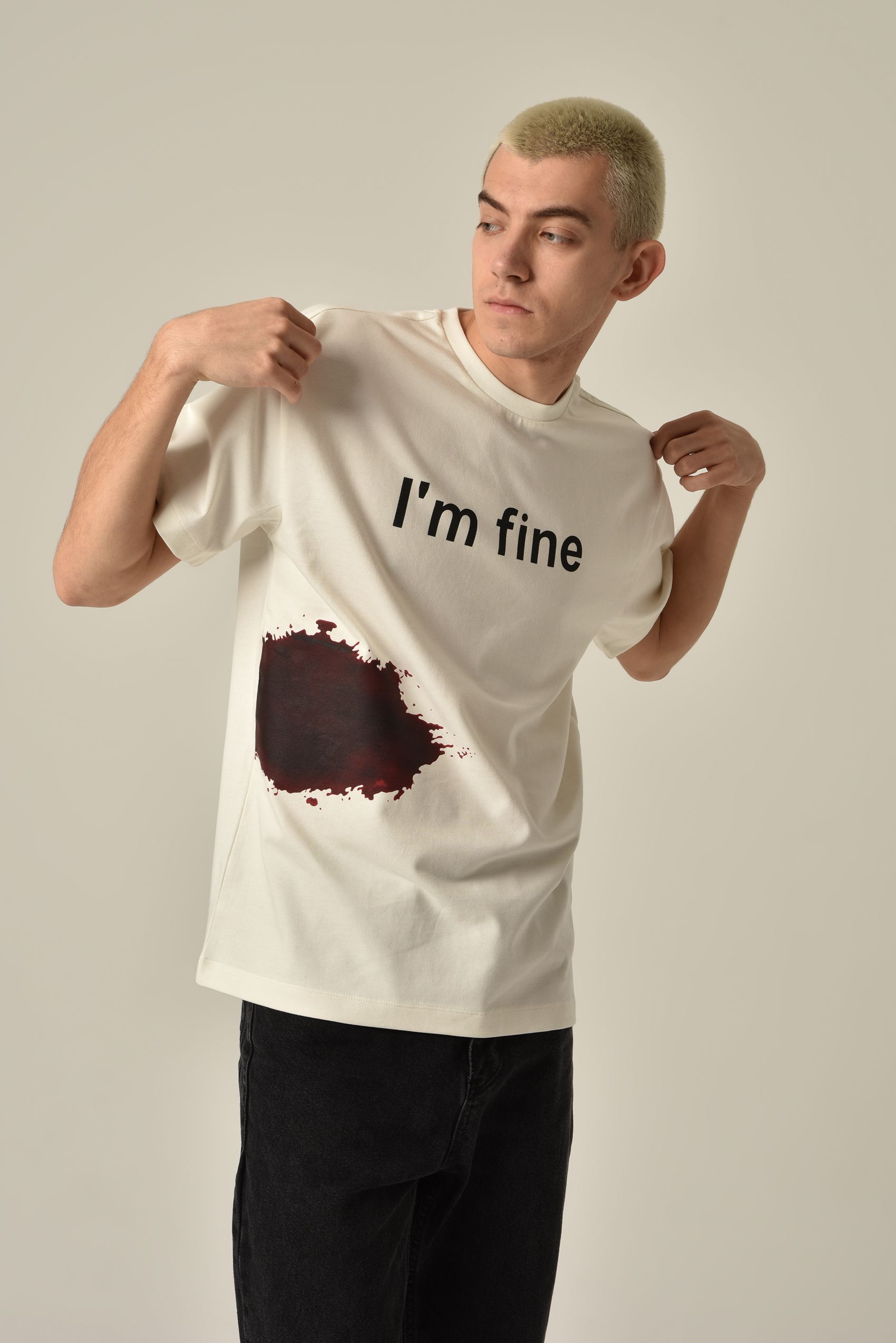 I'm fine Baskılı Tshirt