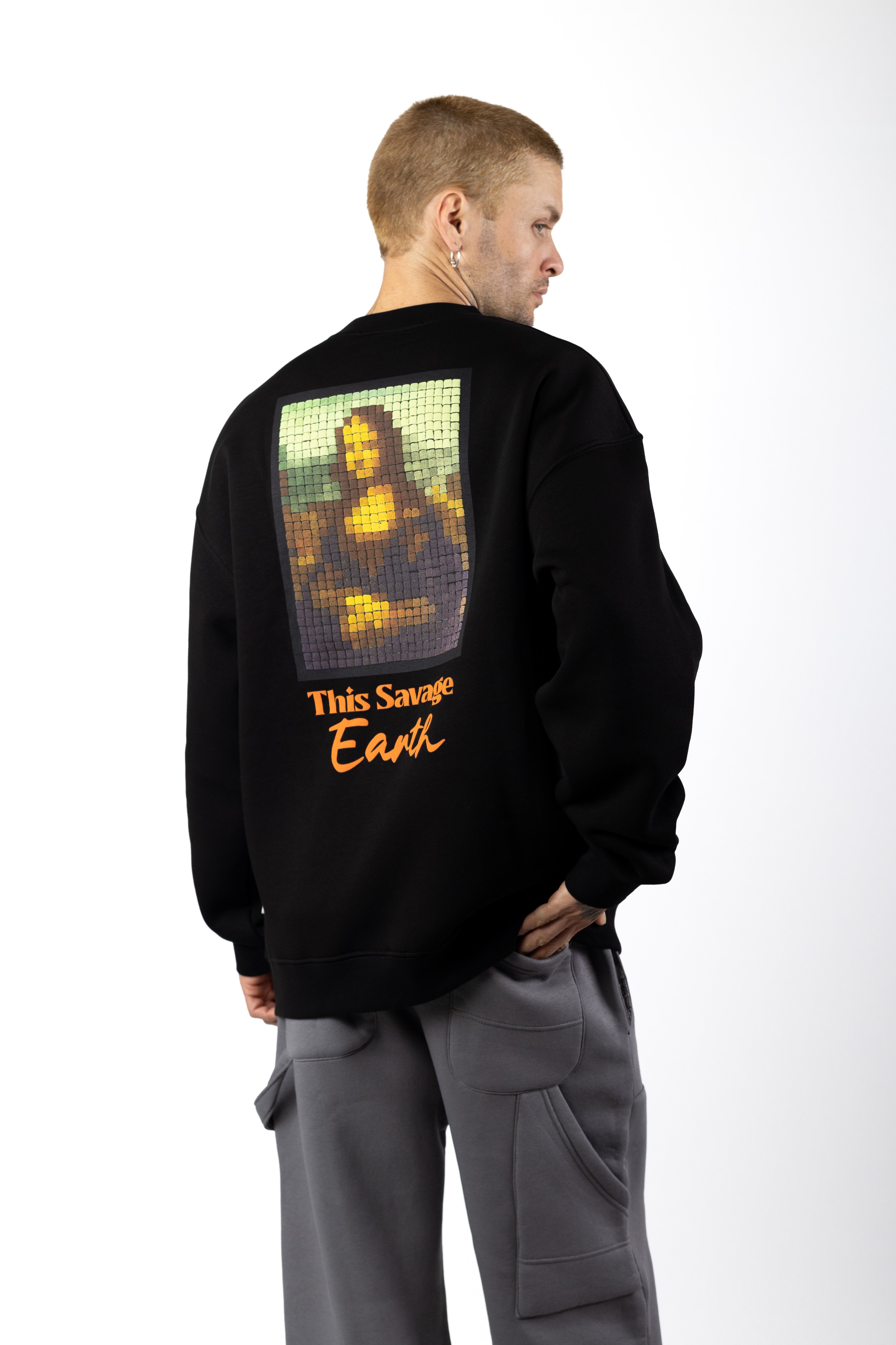 SAW/Mona Lisa Baskılı Oversized Sweatshirt 1033