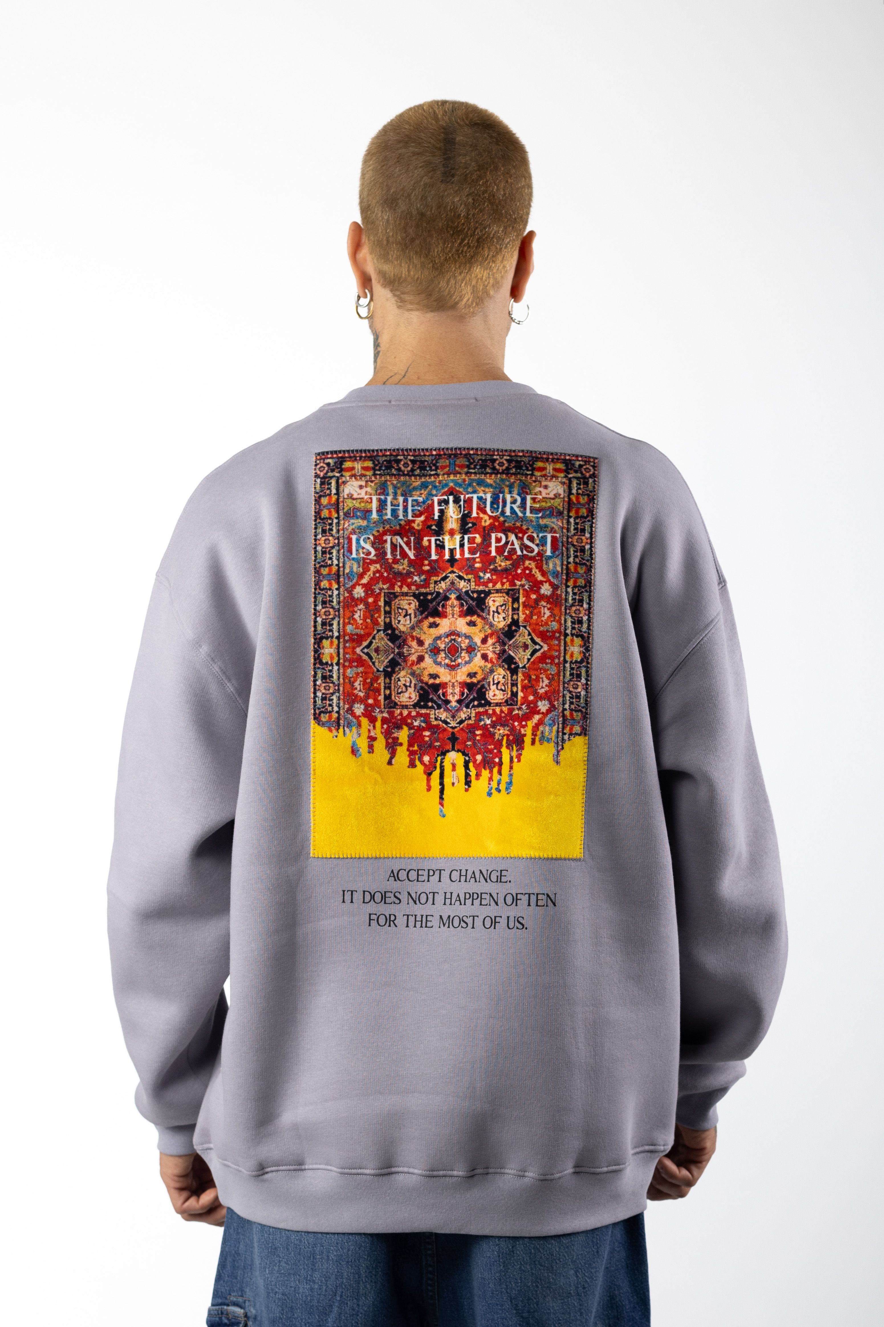 SAW/Future Baskılı Oversized Sweatshirt 1036