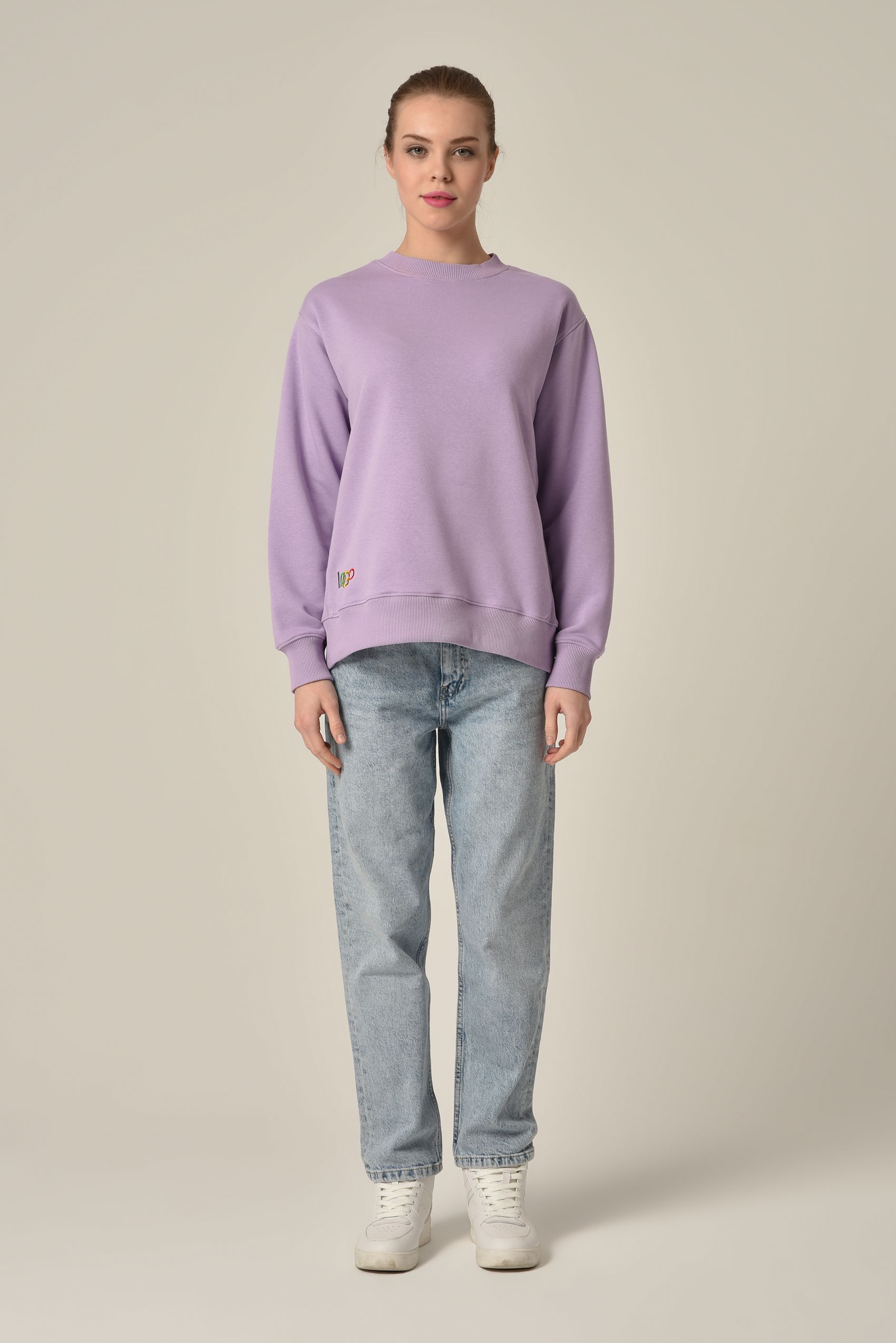 Logo Desenli Oversized Sweatshirt 078