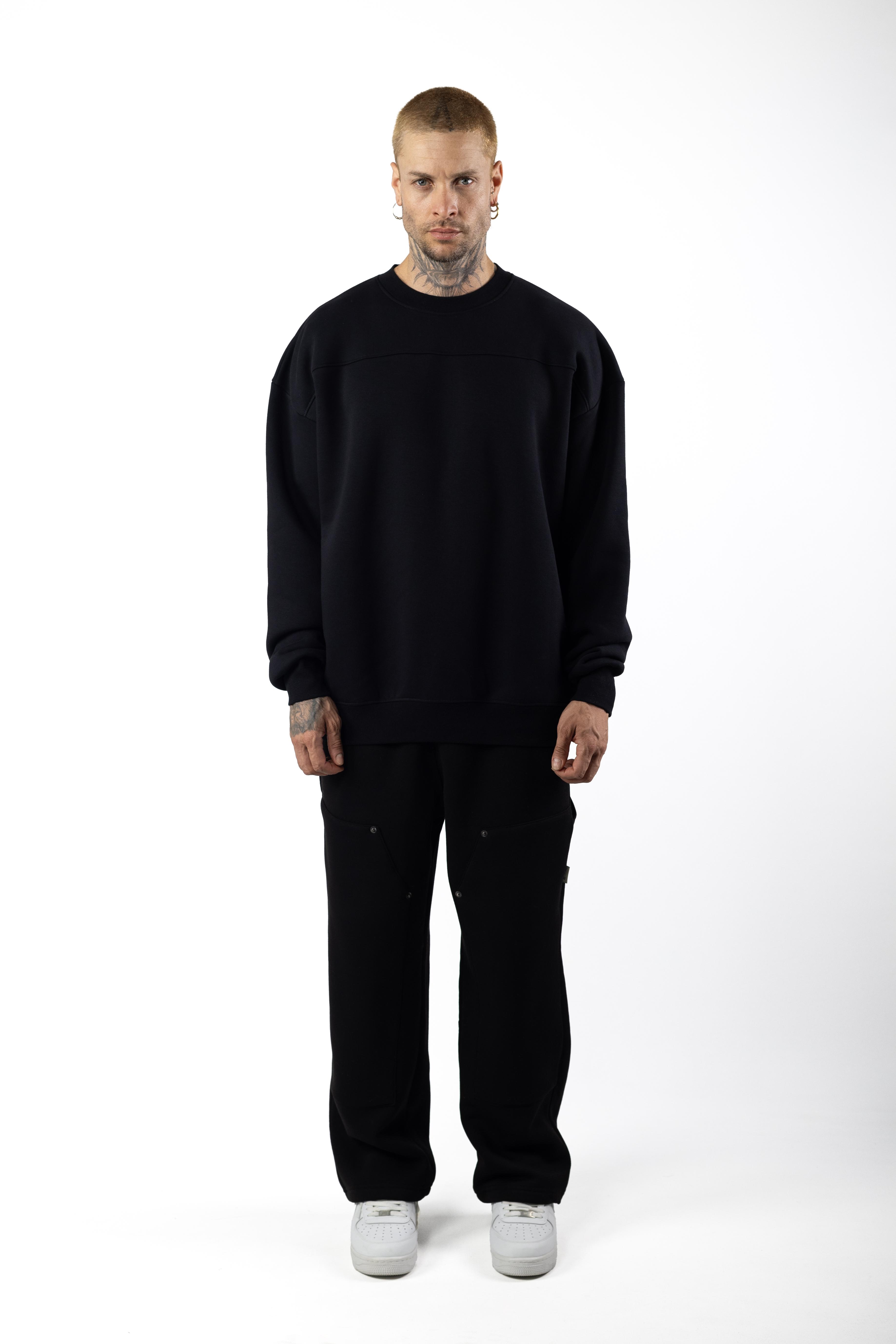 Arka Beden Baskılı Oversized Sweatshirt 1016