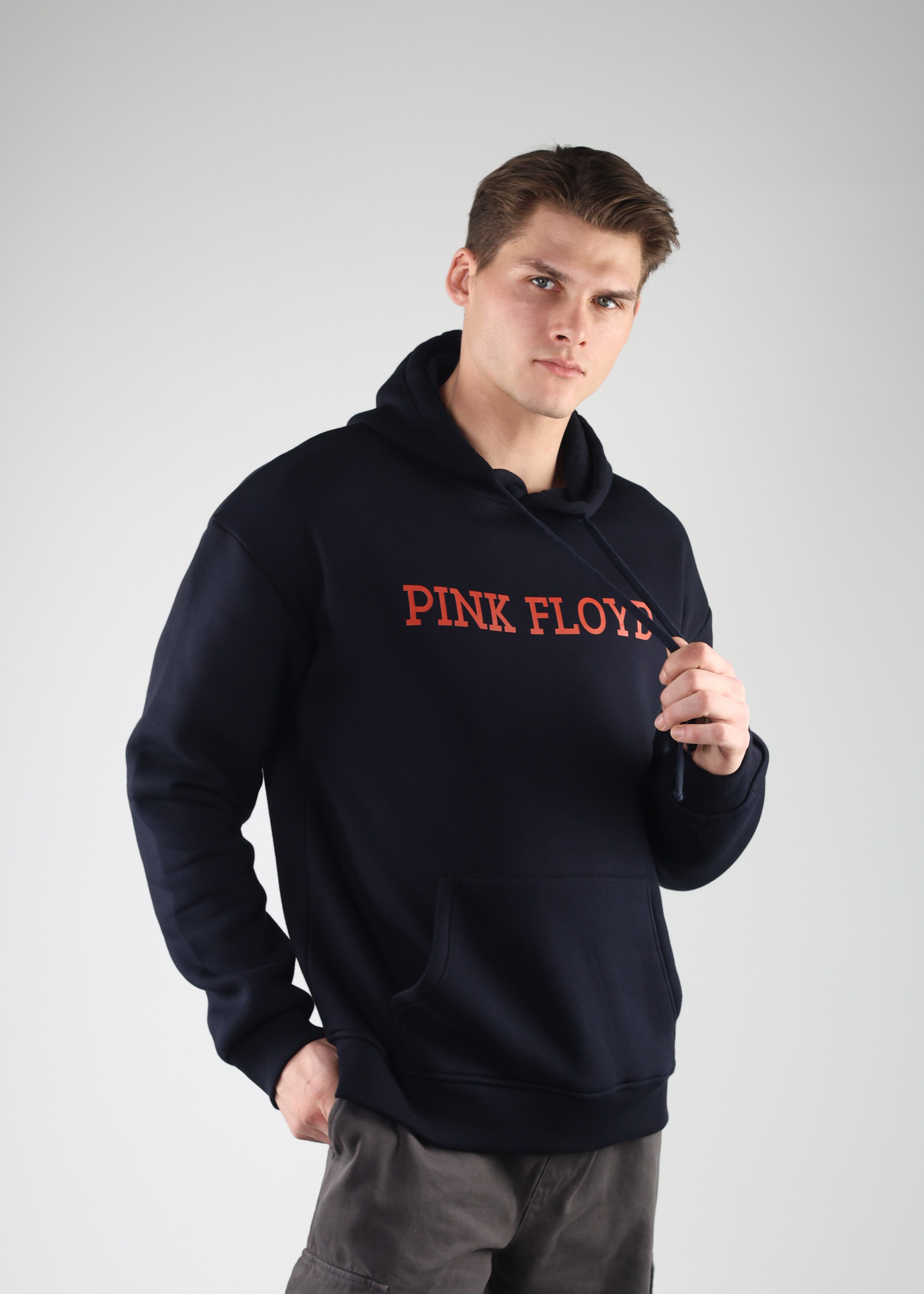 Pink Floyd Baskılı Oversized Kapüşonlu Sweatshirt 313