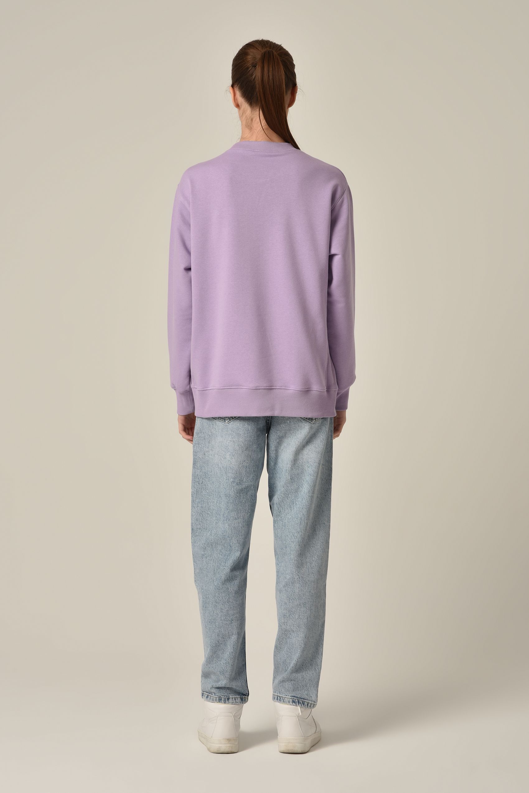 Logo Desenli Oversized Sweatshirt 078