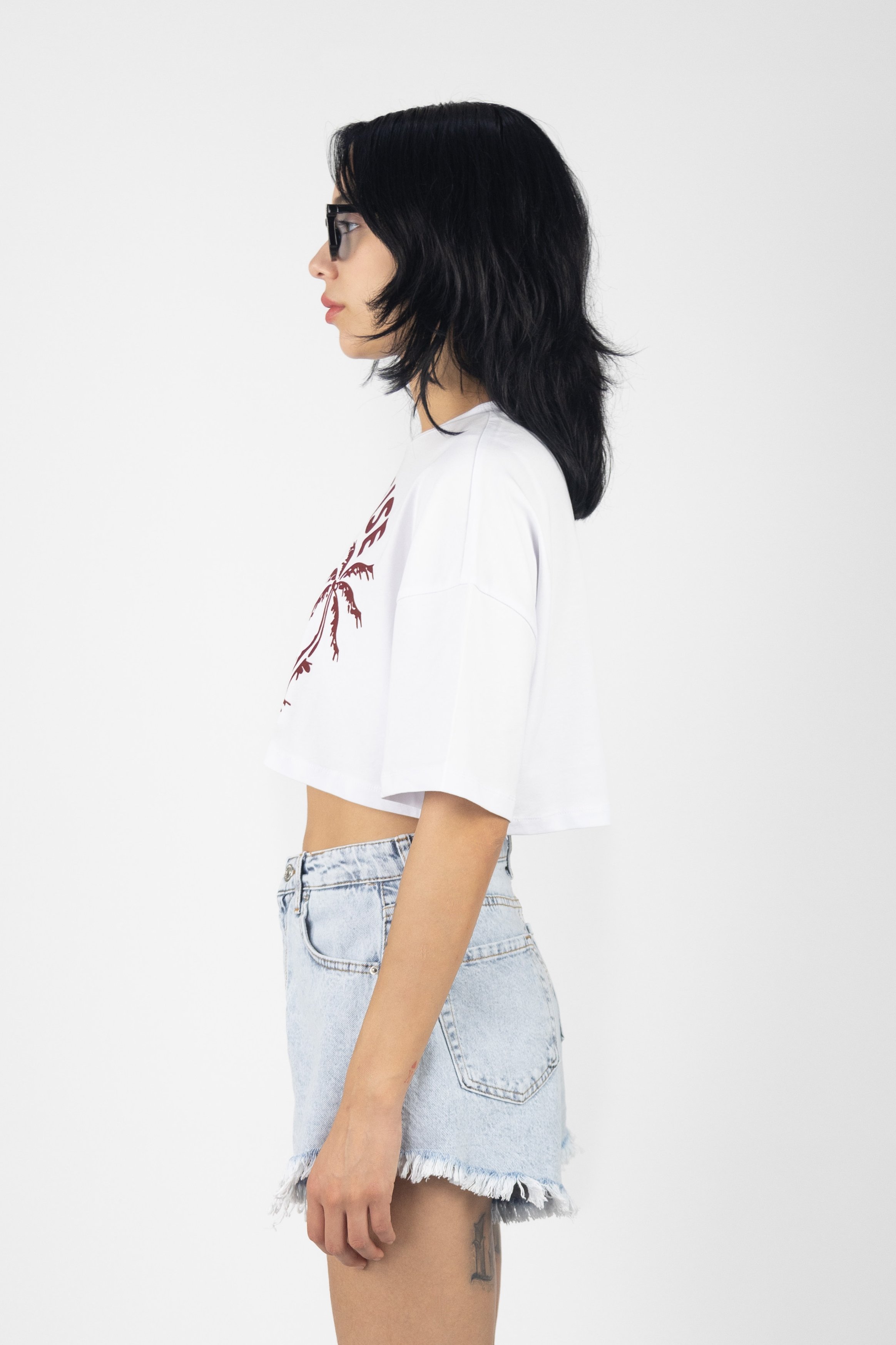 Baskılı Crop T-Shirt