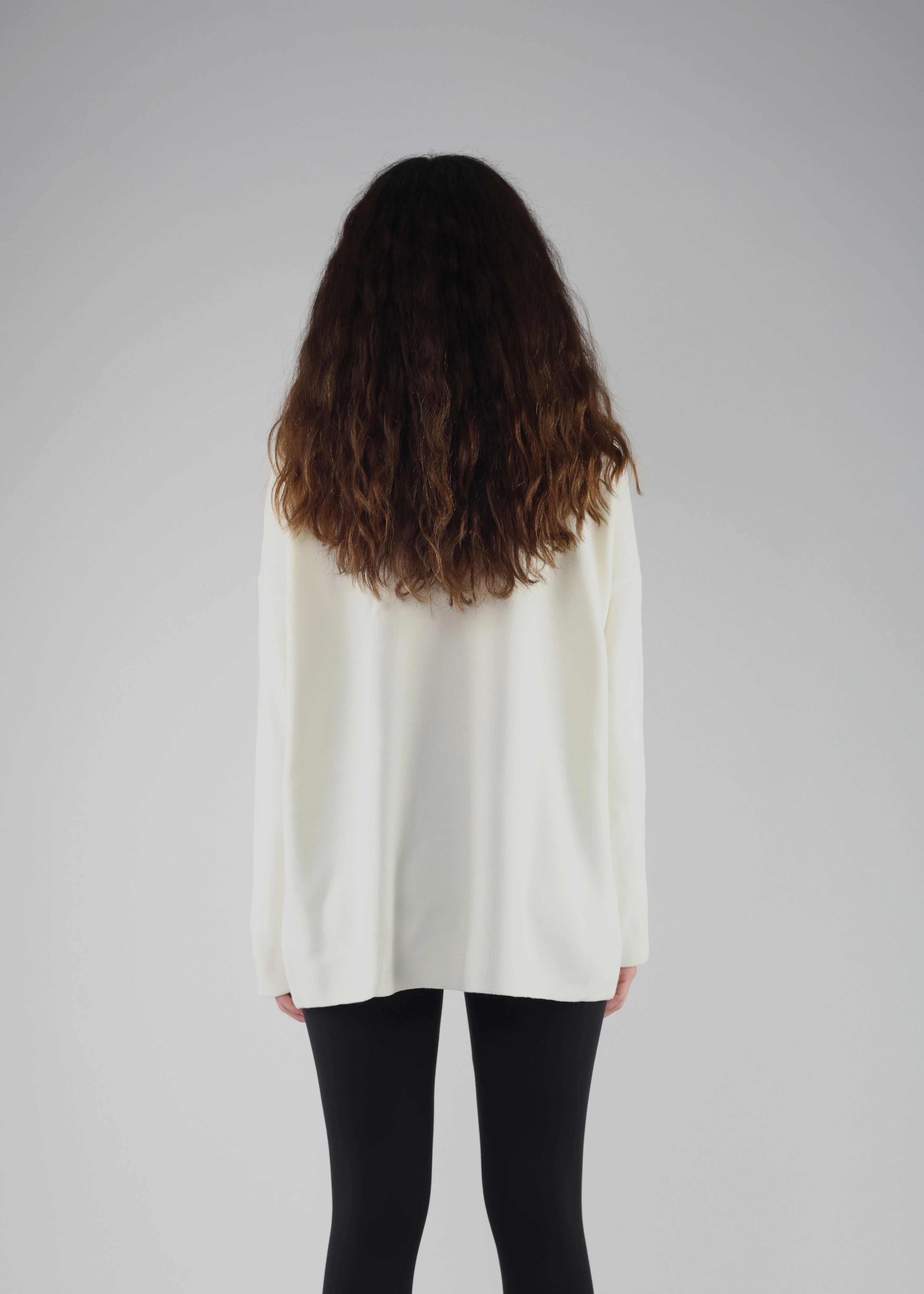 Havlu Örgü Dik Yaka Fermuarlı Kazak 324