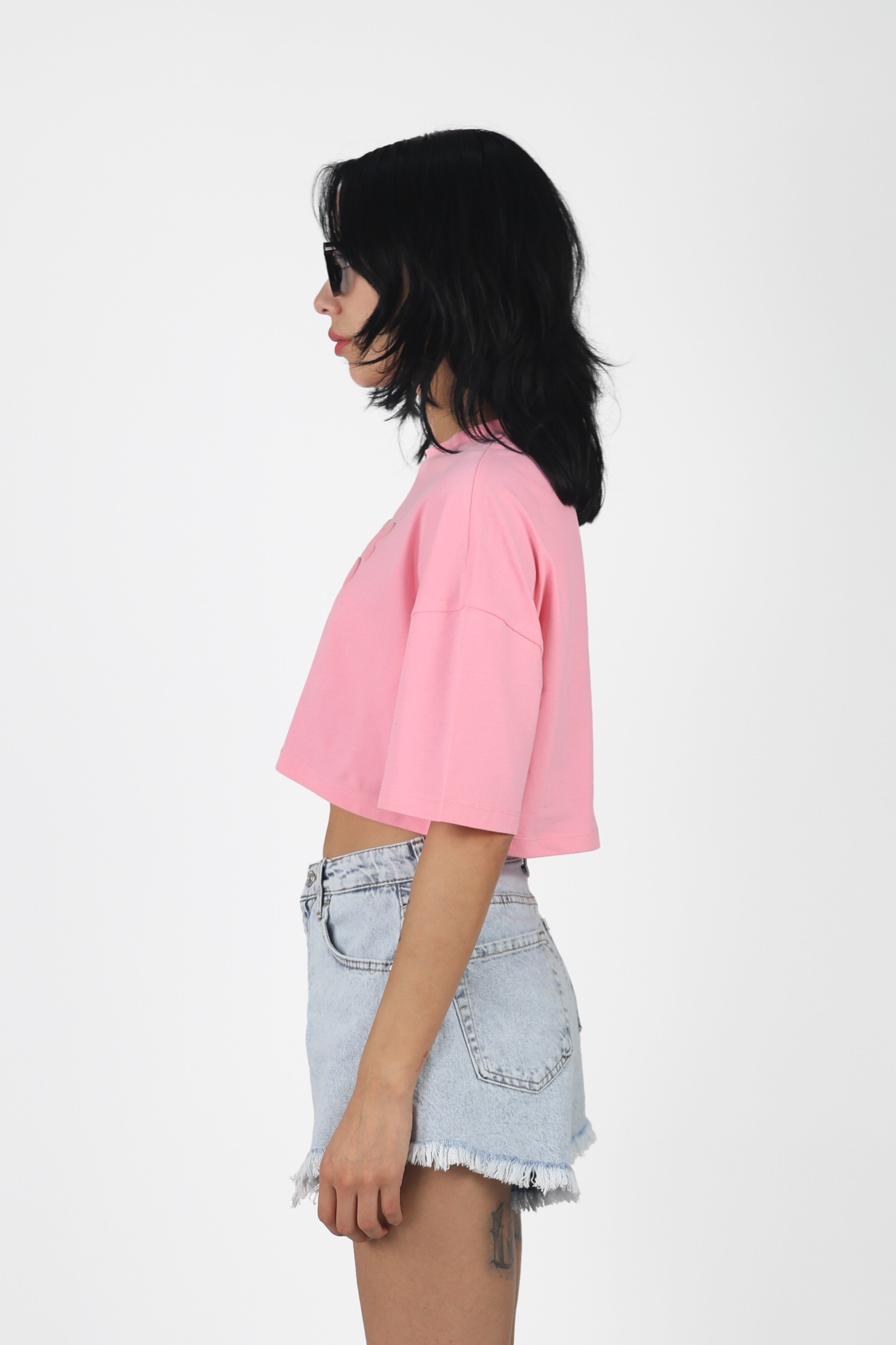 Baskılı Crop T-Shirt