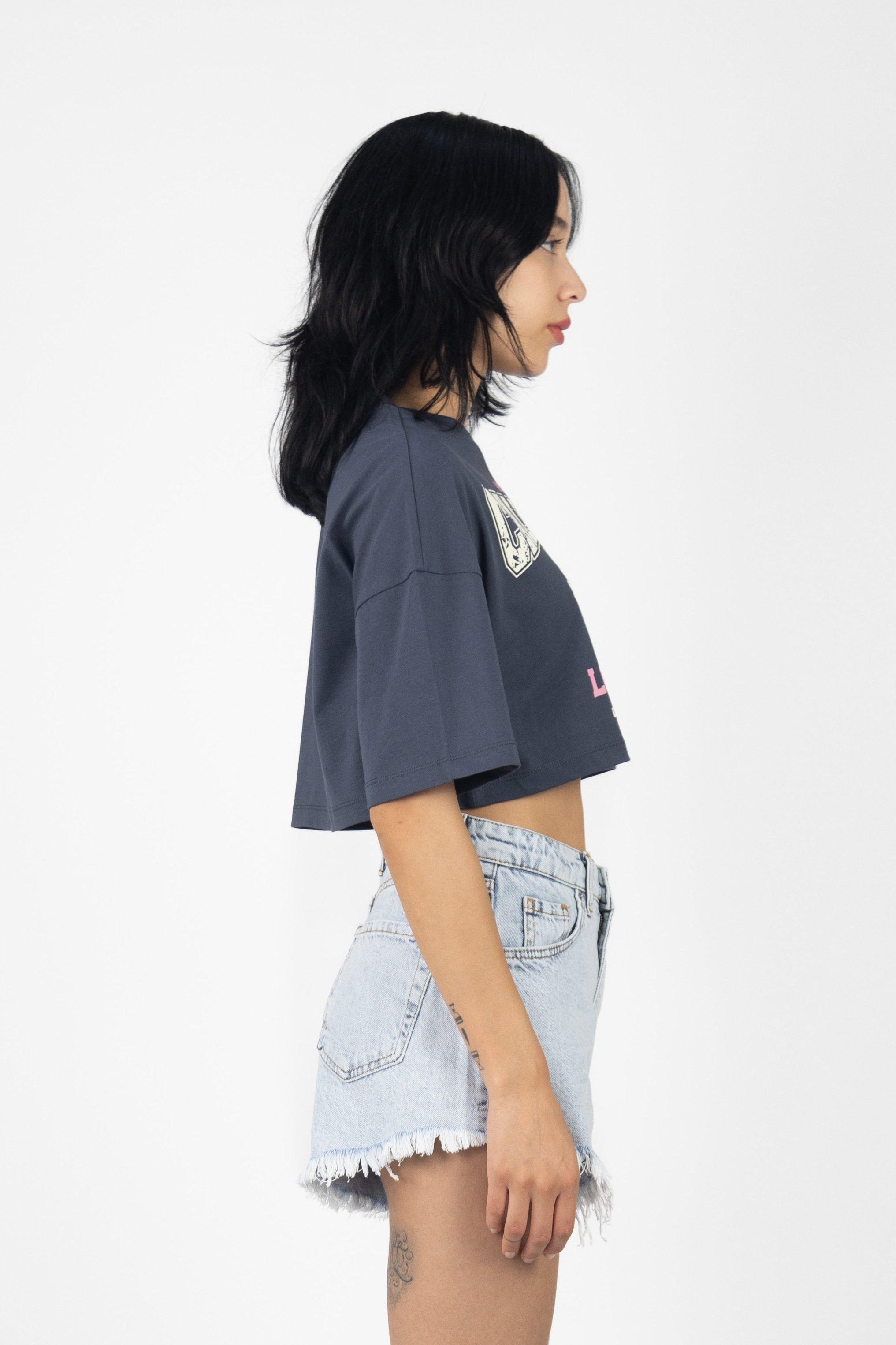 Baskılı Crop T-Shirt