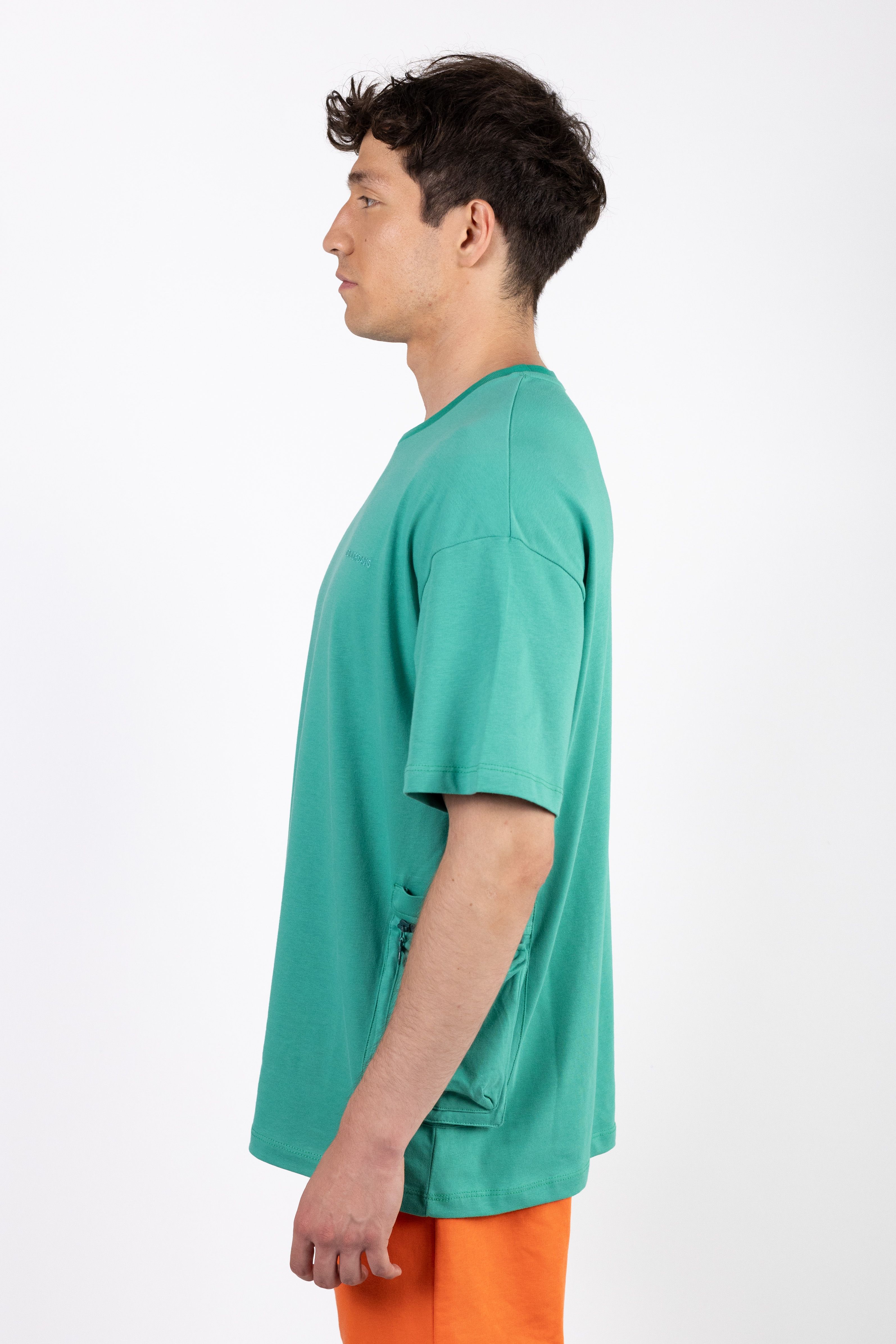 Ben Jordans Sol Yarı Fermuar Cepli Oversized T-Shirt