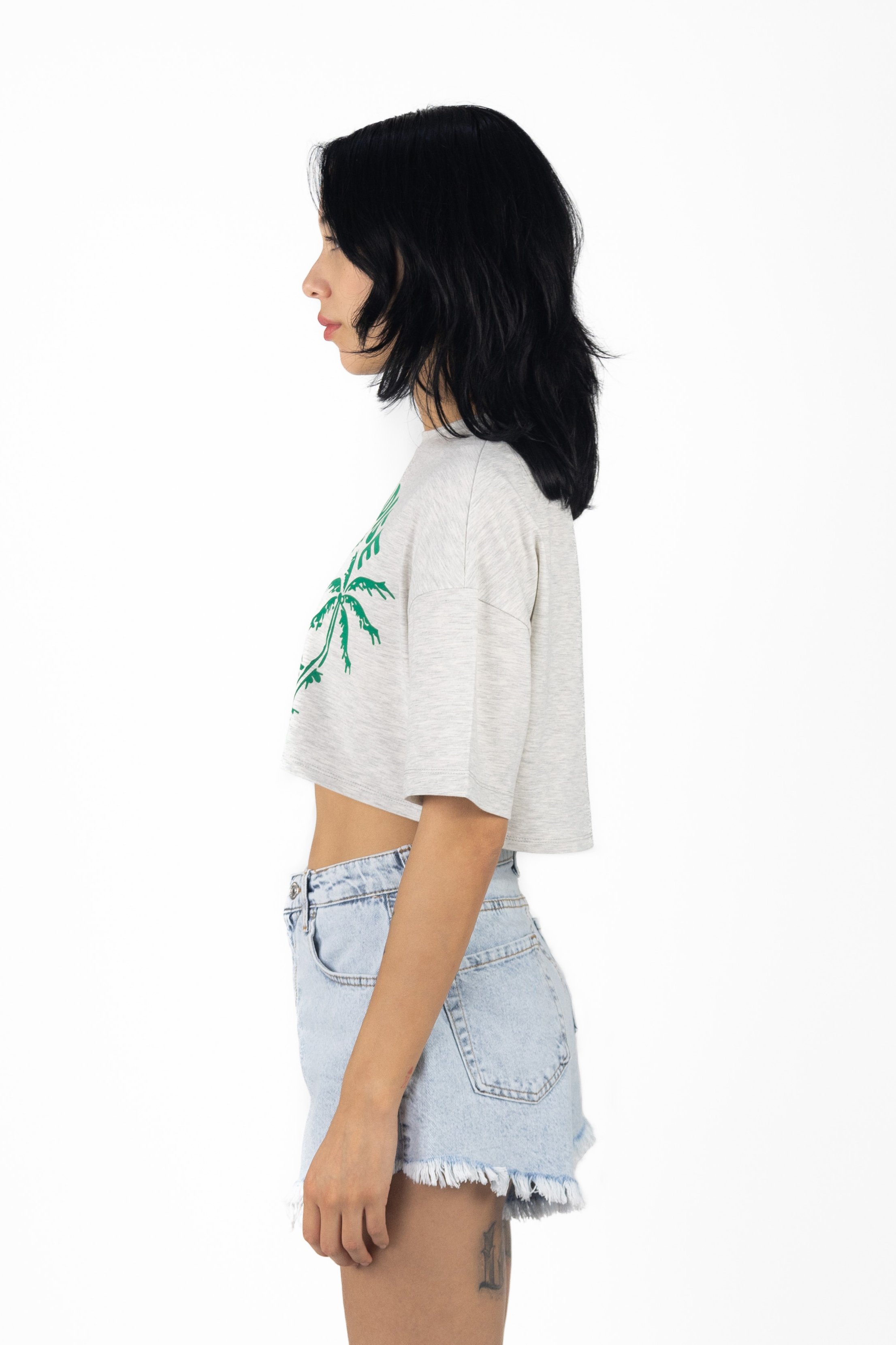 Baskılı Crop T-Shirt