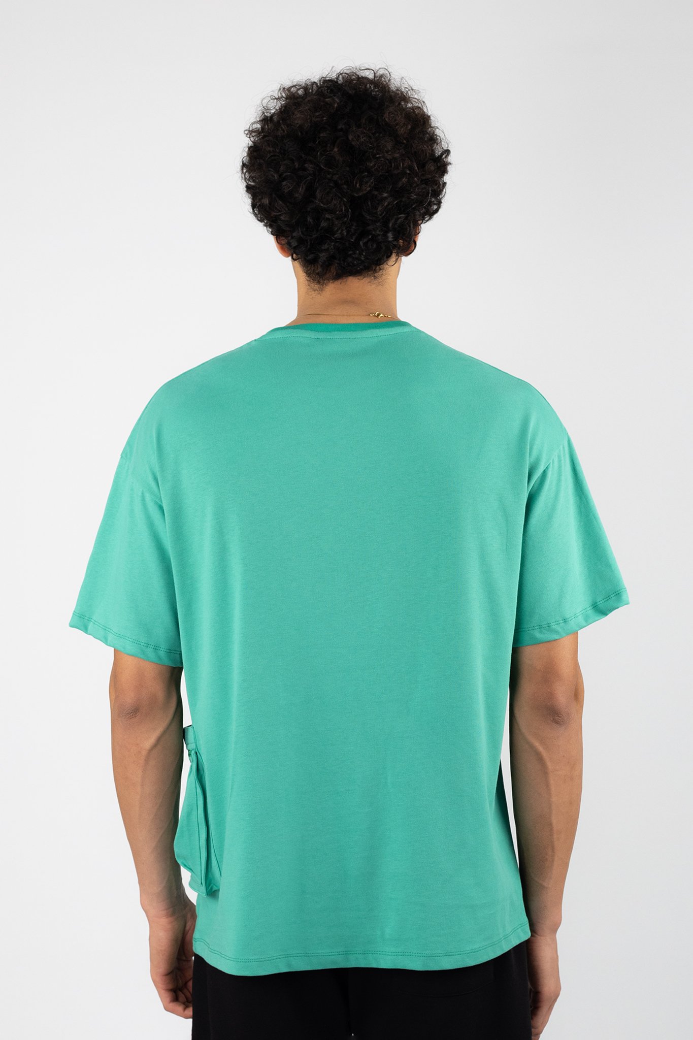 Yeşil Nakış İşlemeli Oversized T-Shirt 874