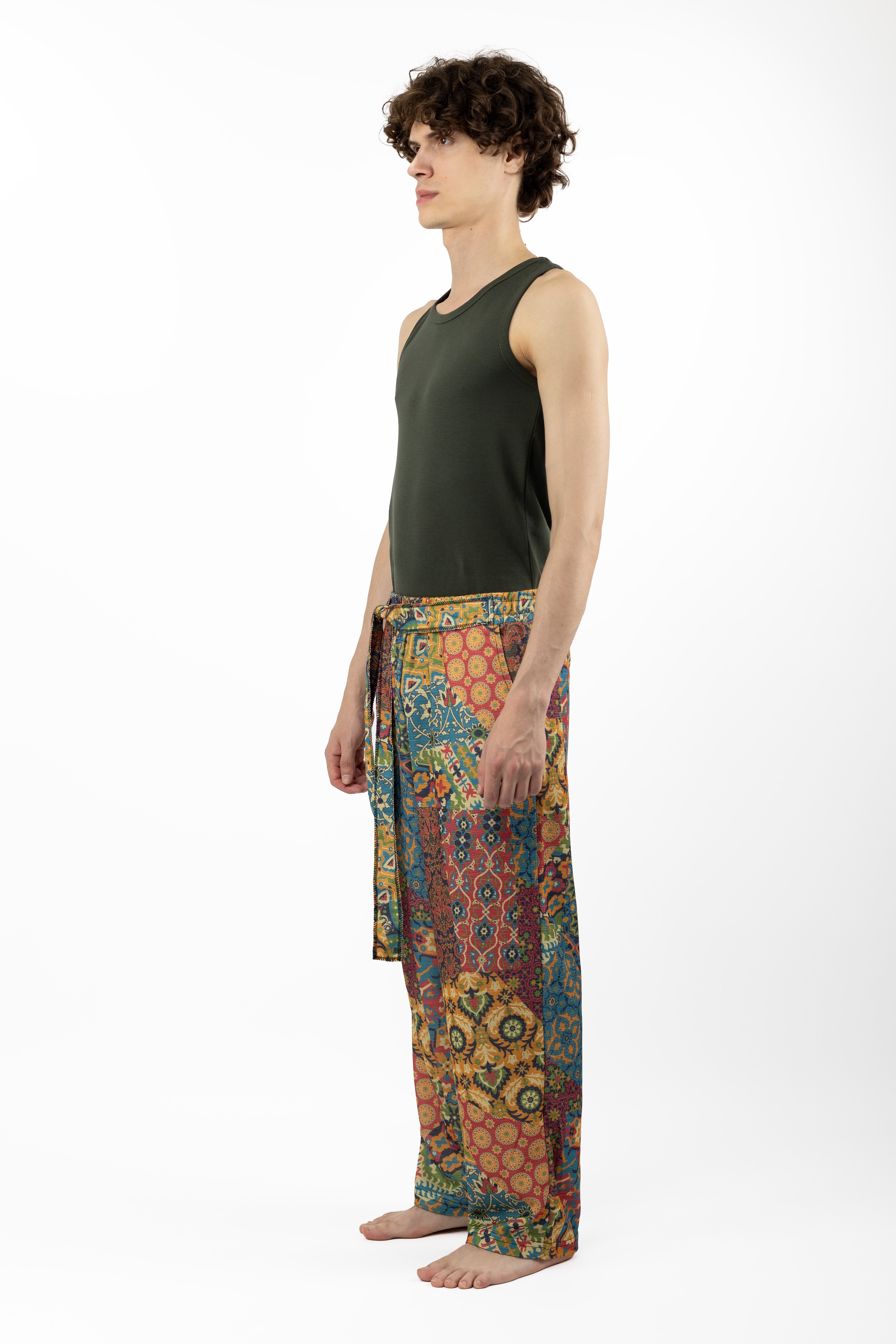 Etnik Desenli Bol Pantolon 1404