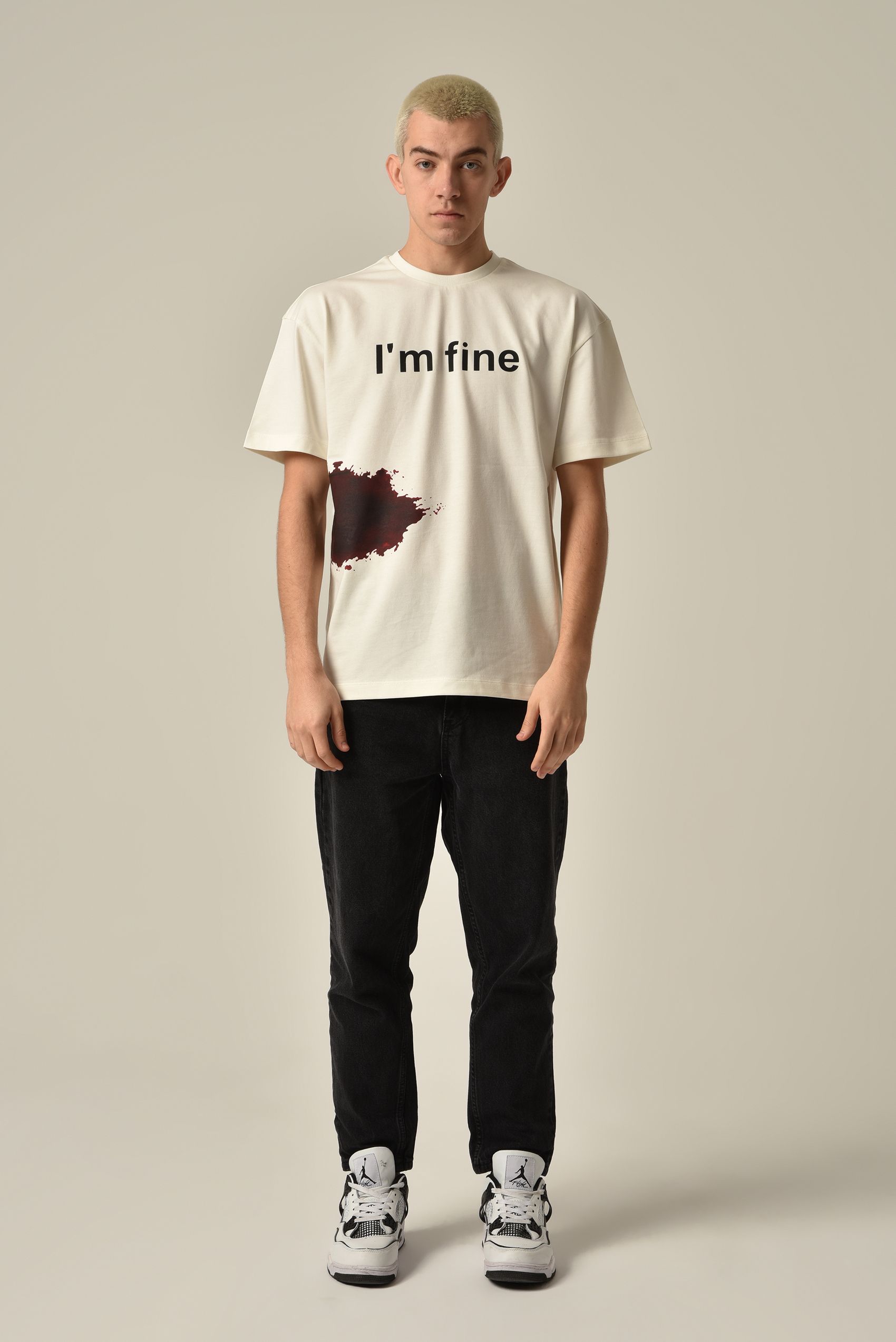 I'm fine Baskılı Tshirt