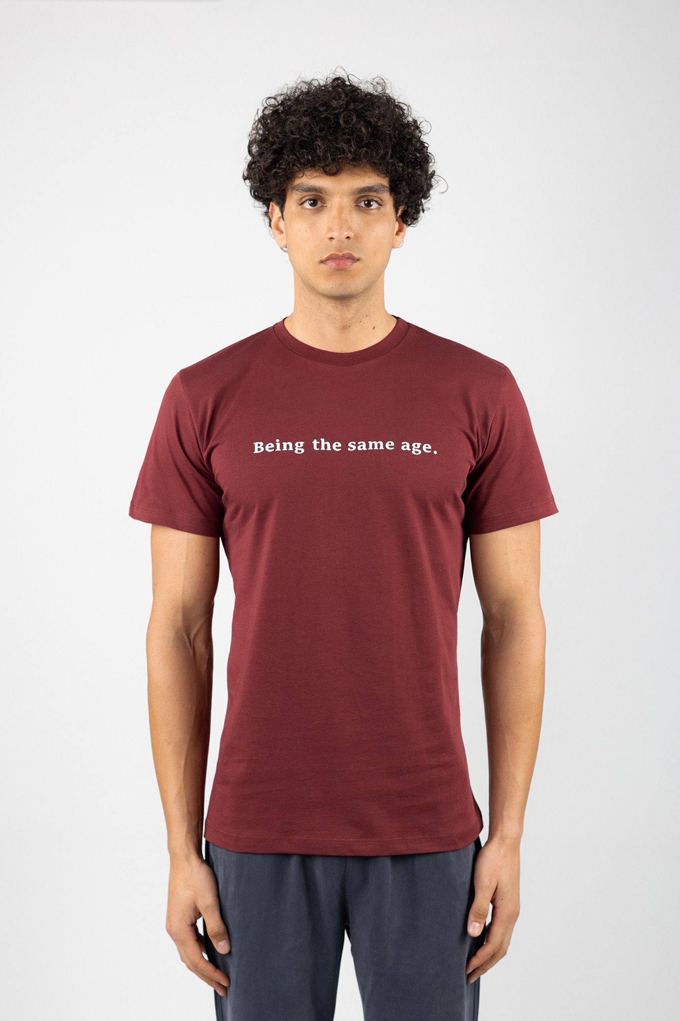 Baskılı T-Shirt 801 - Bordo