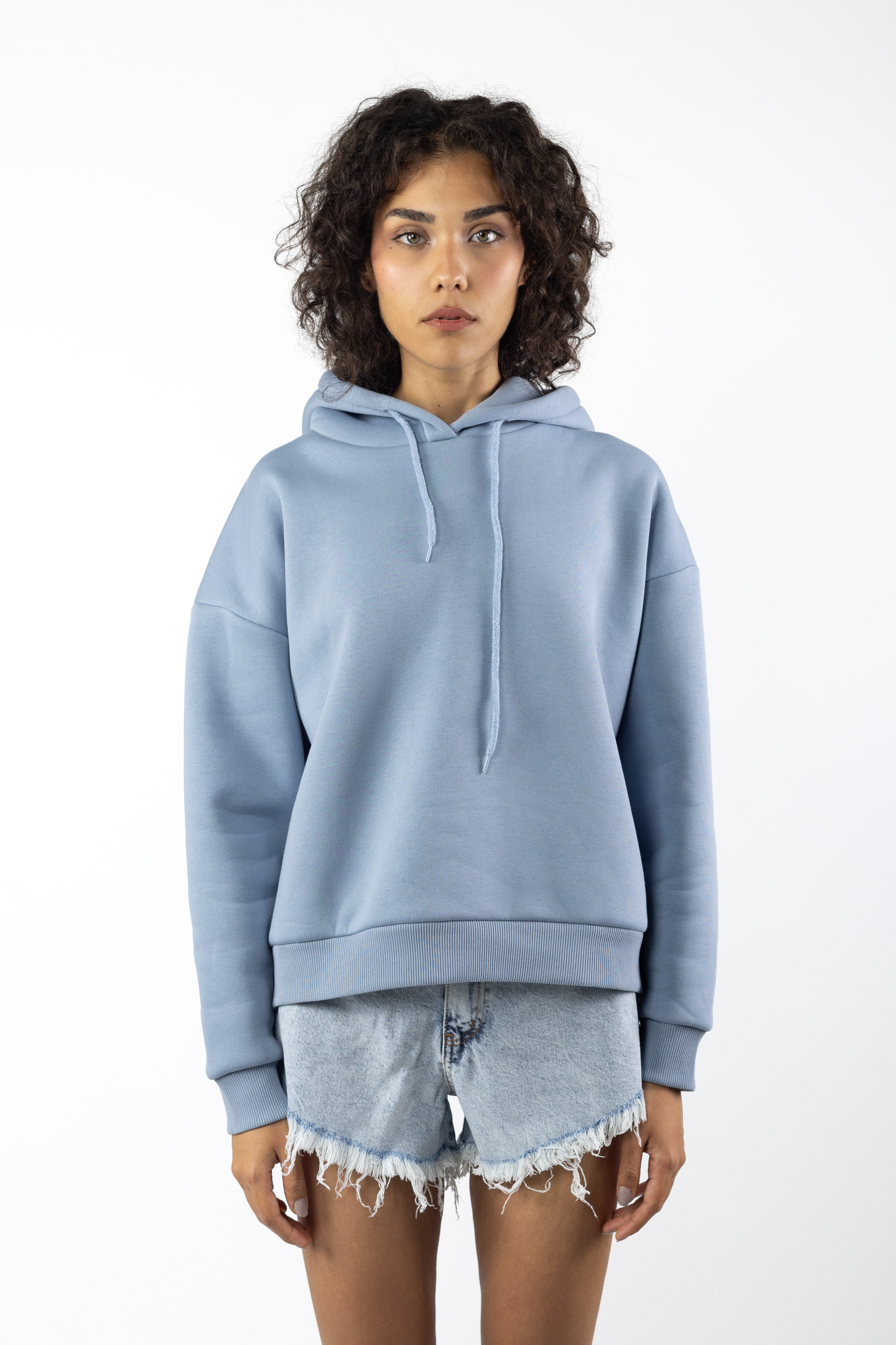 Kapüşonlu Sweatshirt 1040 - Denim Mavi