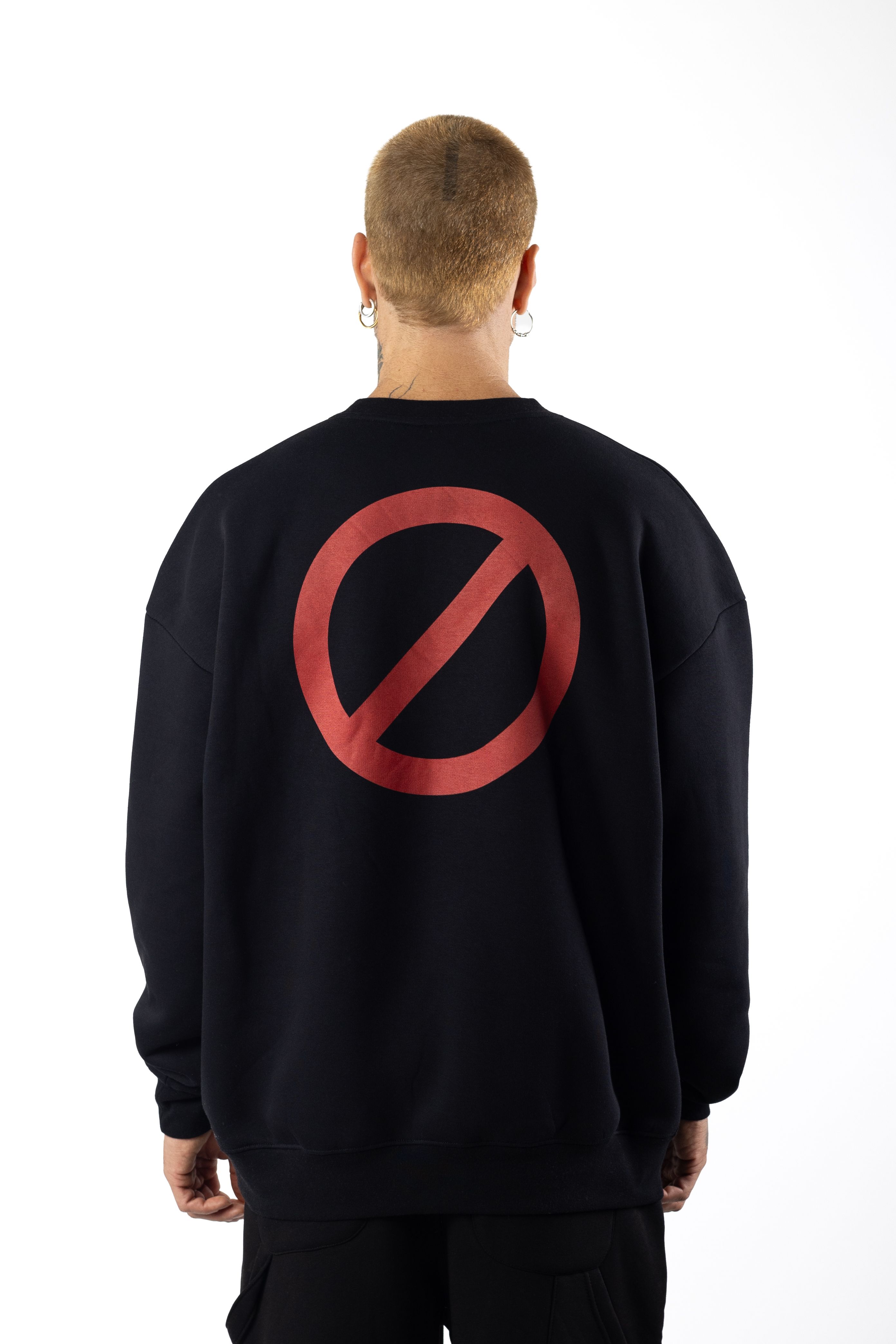 Arka Beden Baskılı Oversized Sweatshirt 1016