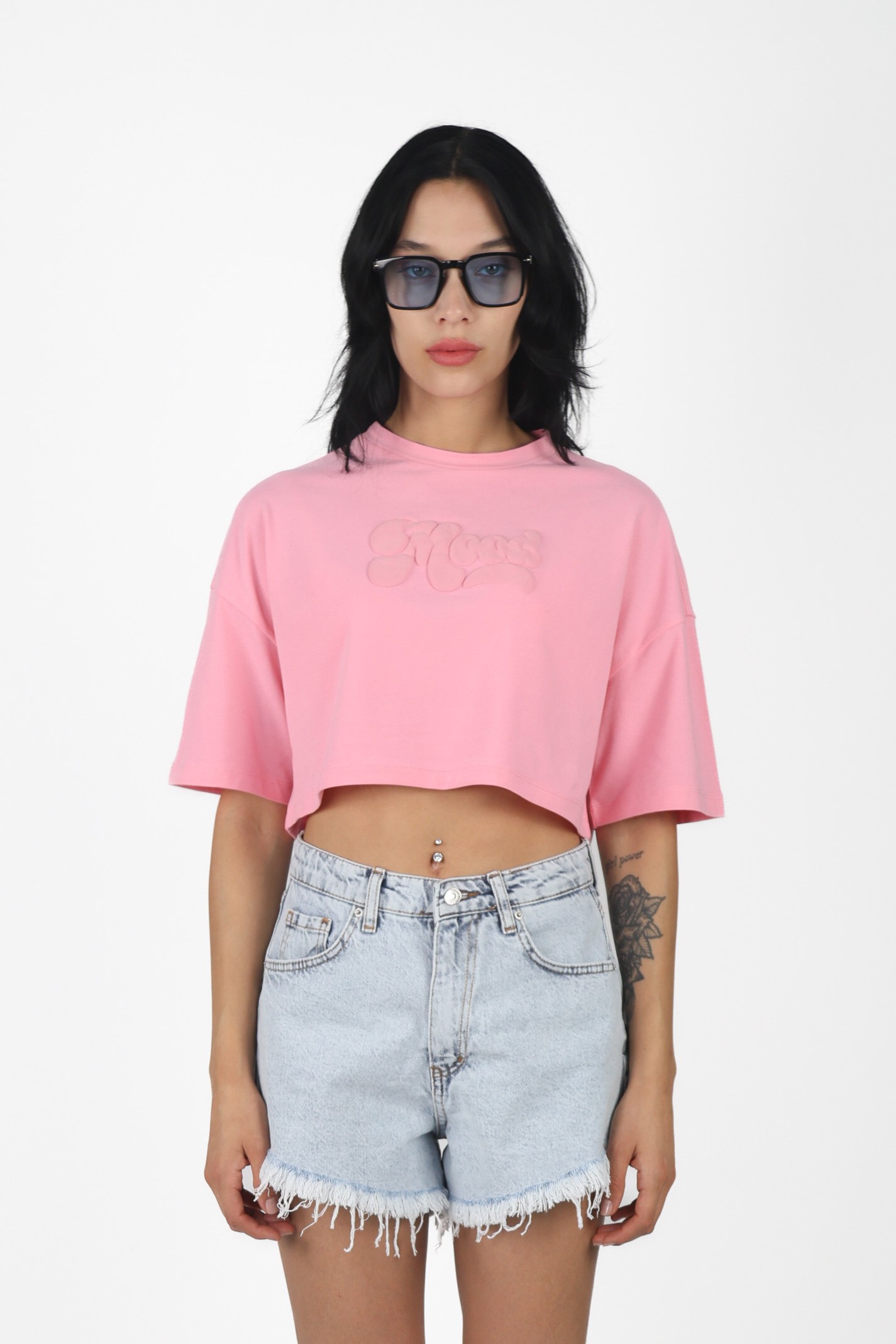 Baskılı Crop T-Shirt