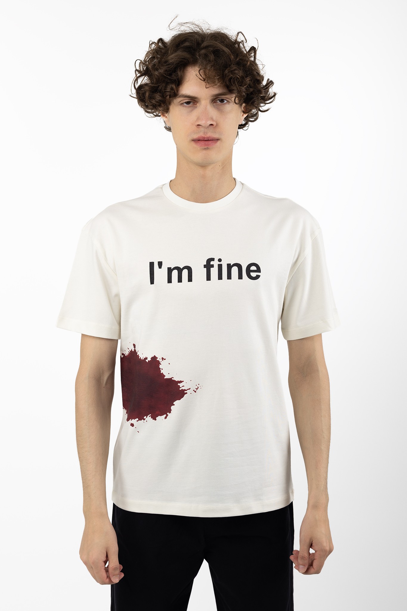 I'm fine Baskılı Tshirt